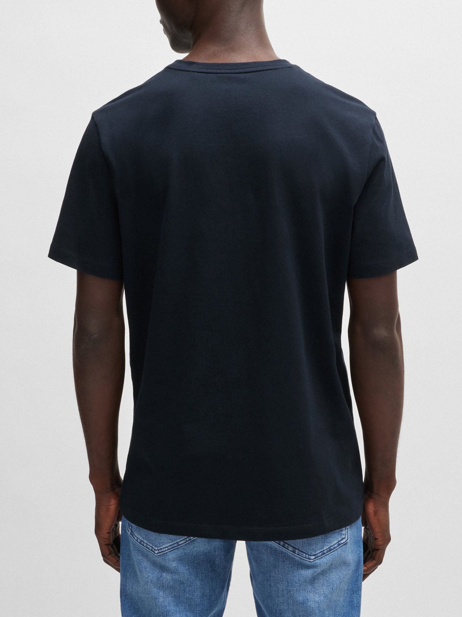 HUGO BOSS T-SHIRT REGULAR FIT BLU