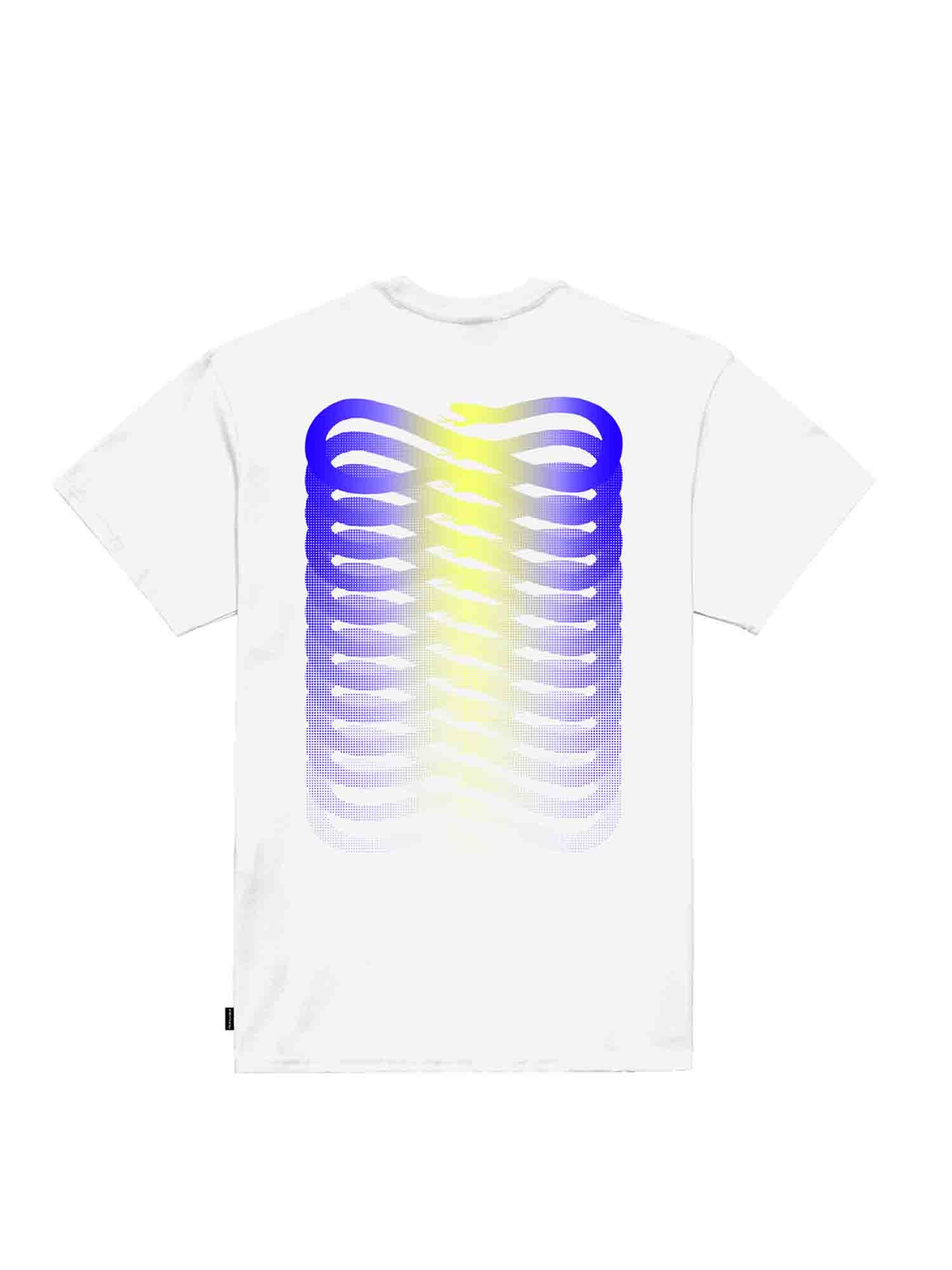 PROPAGANDA T-SHIRT RIBS GRADIENT BIANCO