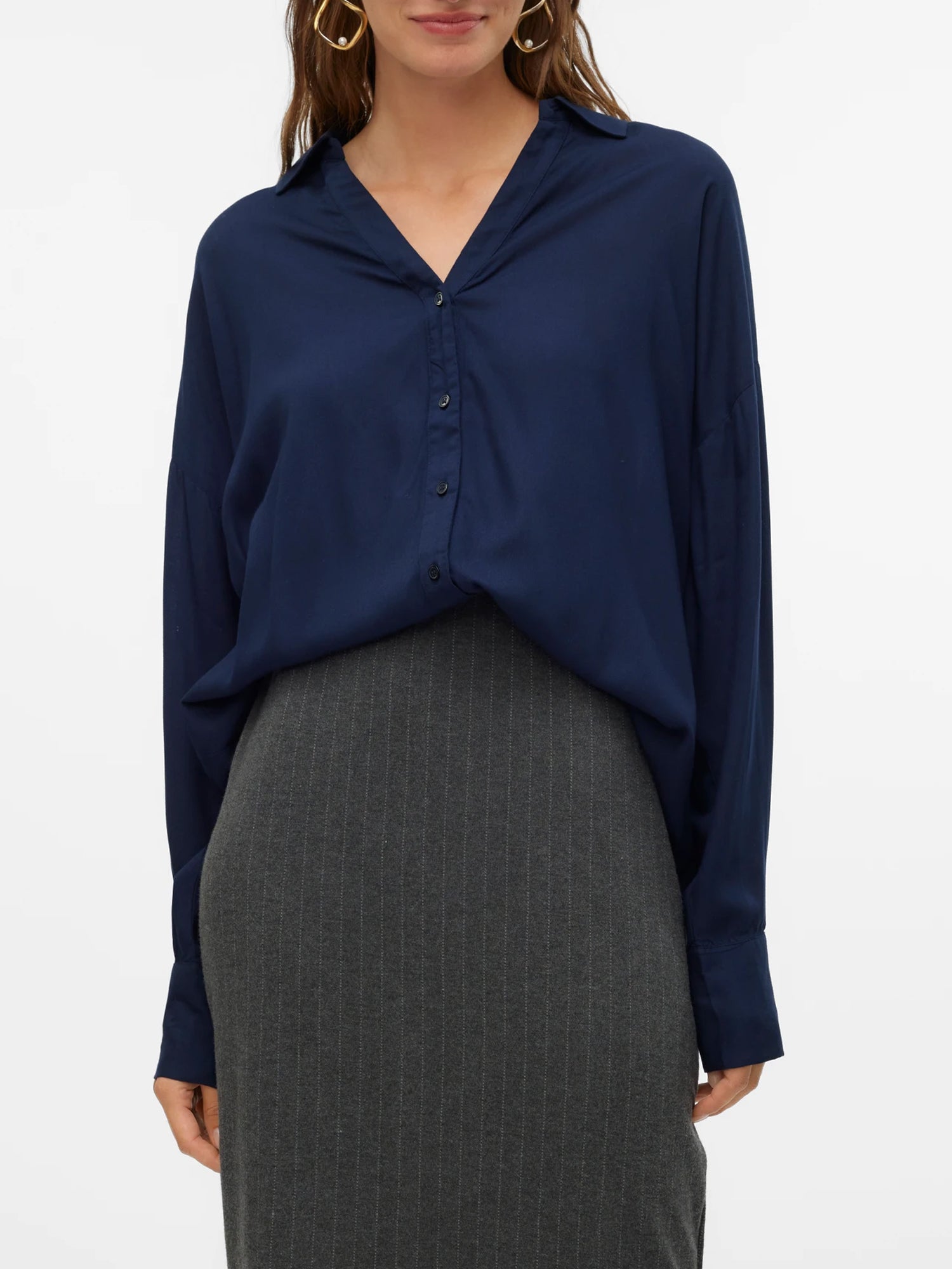 VERO MODA BUMPY CAMICIA NAVY BLAZER