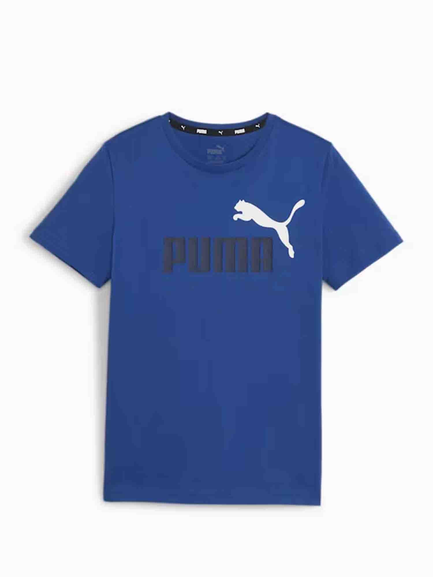 PUMA T-SHIRT ESSENTIALS+TWO TONE LOGO COBALTO