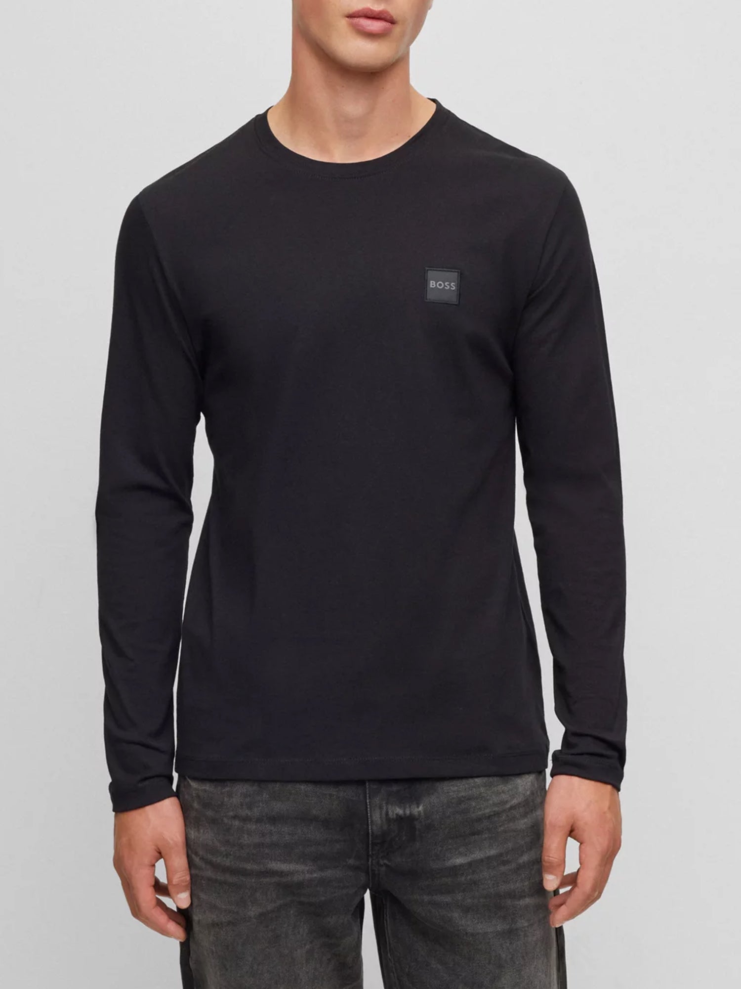 HUGO BOSS T-SHIRT MANICHE LUNGHE NERO