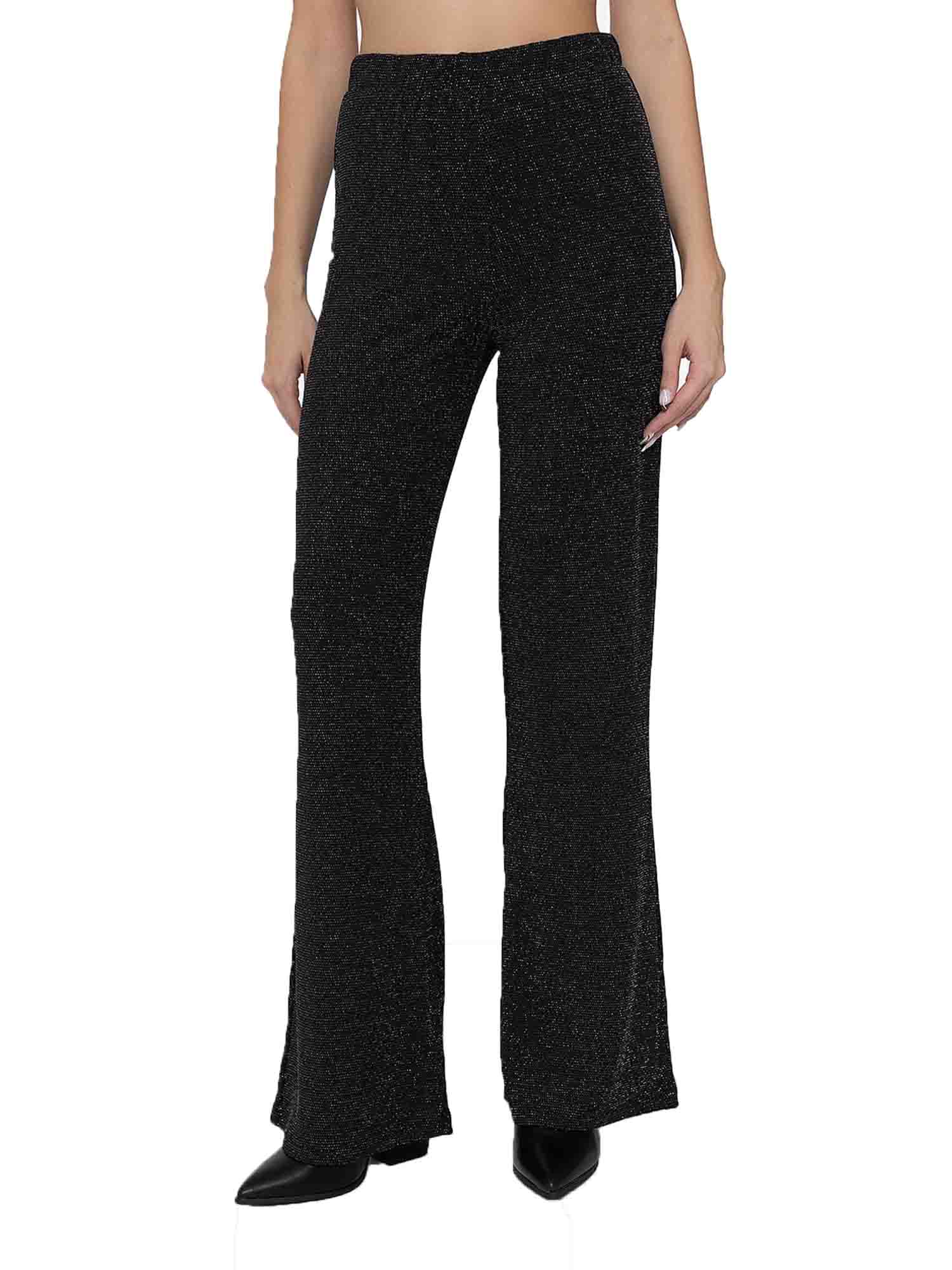 VERO MODA PANTALONE LUREX NERO