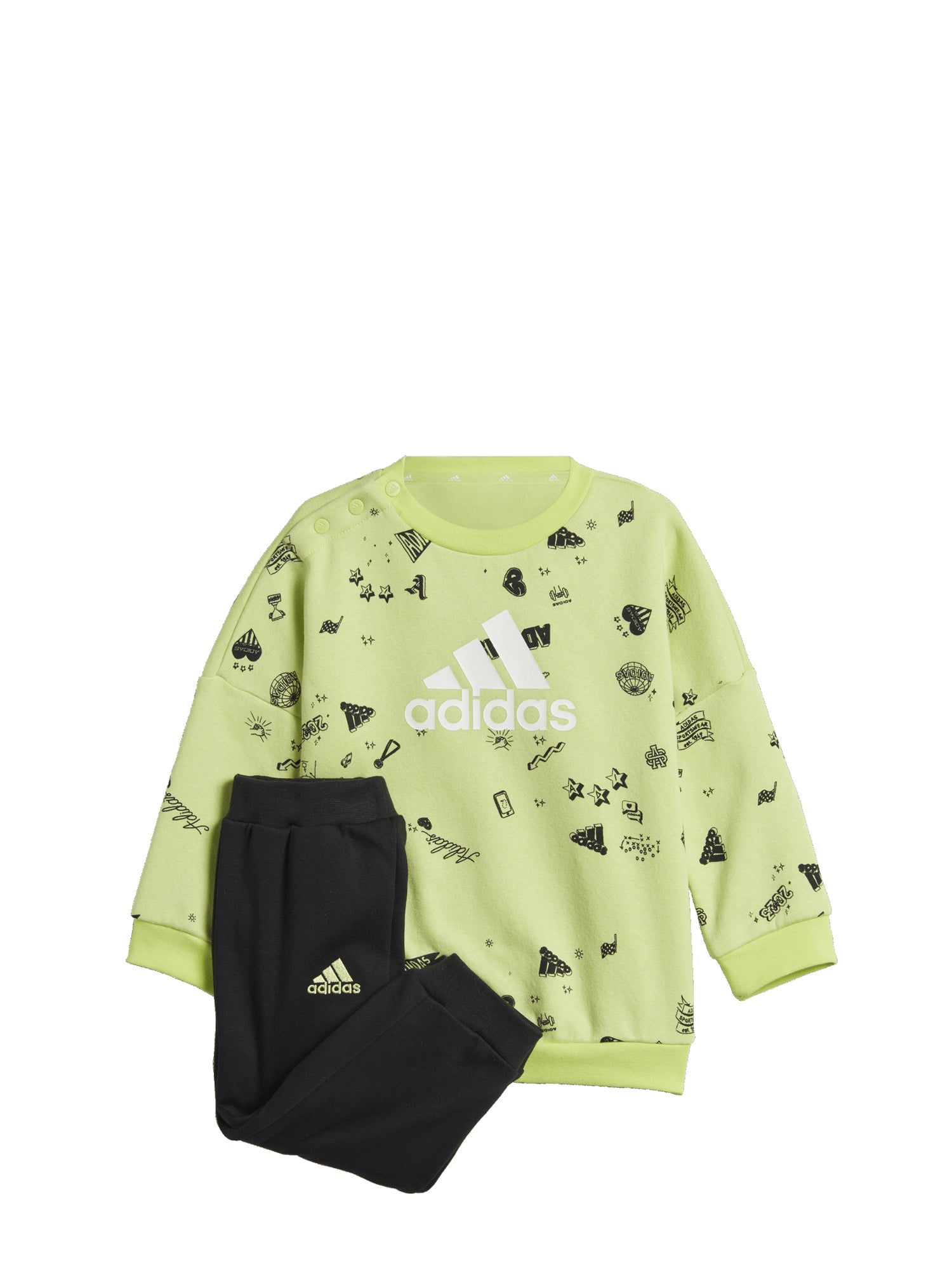 ADIDAS COMPLETINO BRAND LOVE VERDE LIME - NERO