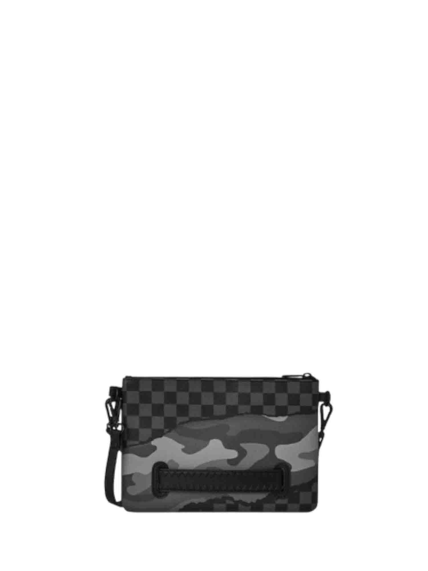 SPRAYGROUND SPLIT UP CAMO TEAR CLUTCH NERO