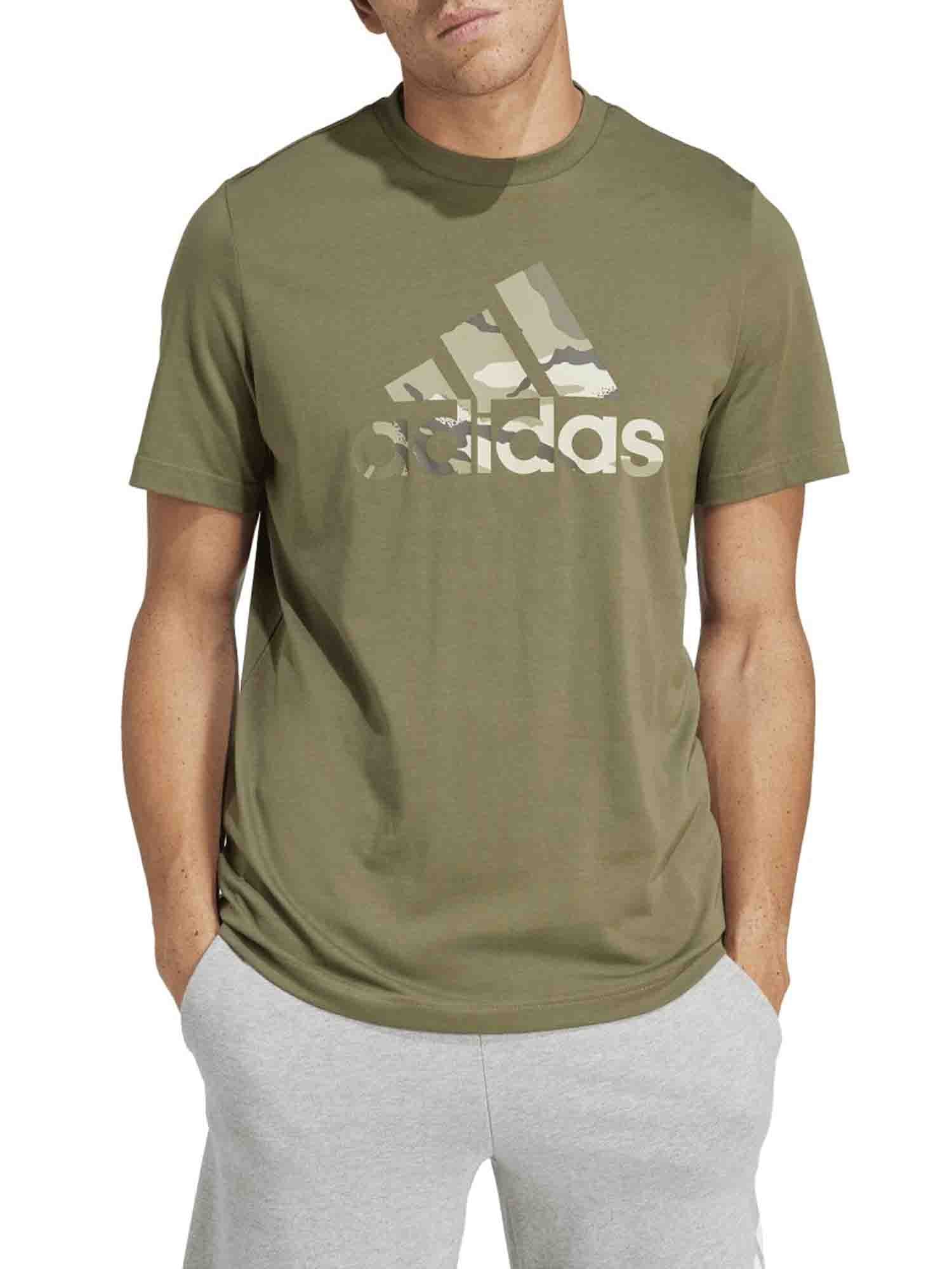 ADIDAS T-SHIRT CAMO GRAPHIC VERDE MILITARE