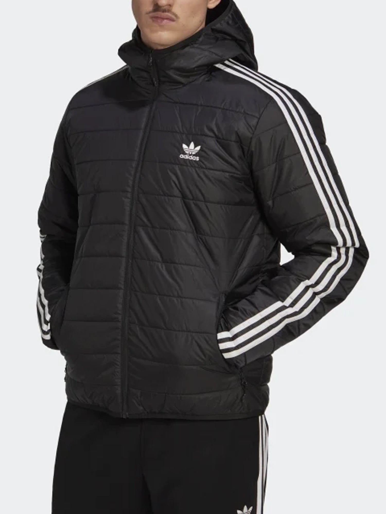 ADIDAS ORIGINALS GIACCA PADDED HOODED PUFFER NERO