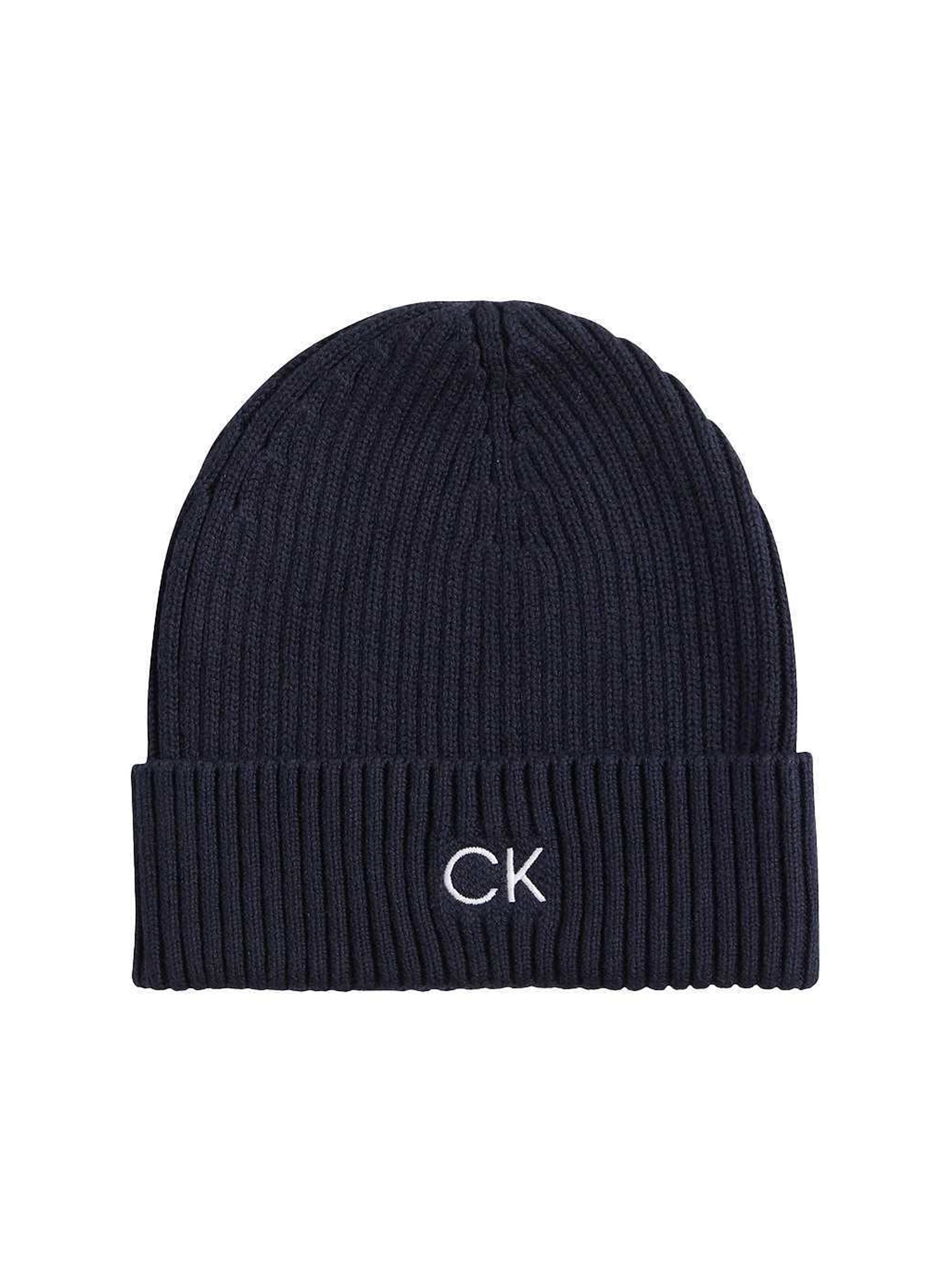 CALVIN KLEIN CAPPELLO CLASSIC COTTON RIB BLU