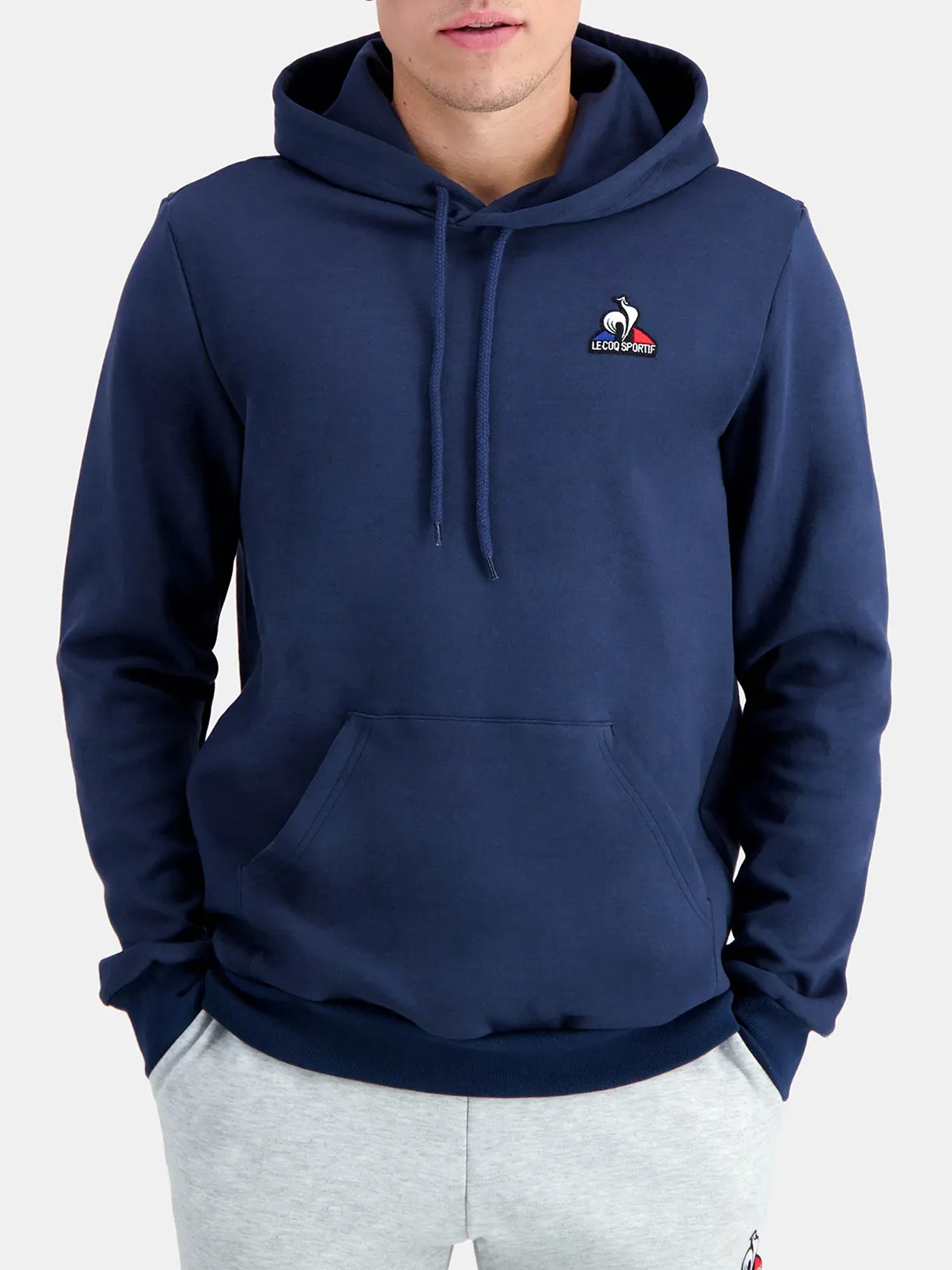 LE COQ SPORTIF FELPA CON CAPPUCCIO BLU