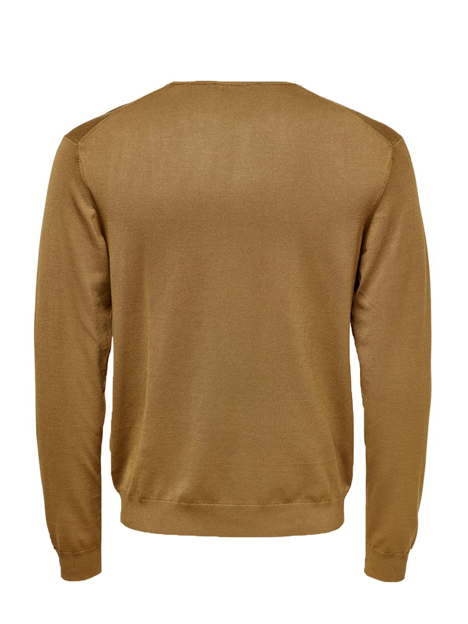 ONLY&SONS PULLOVER WYLER GIROCOLLO MARRONE