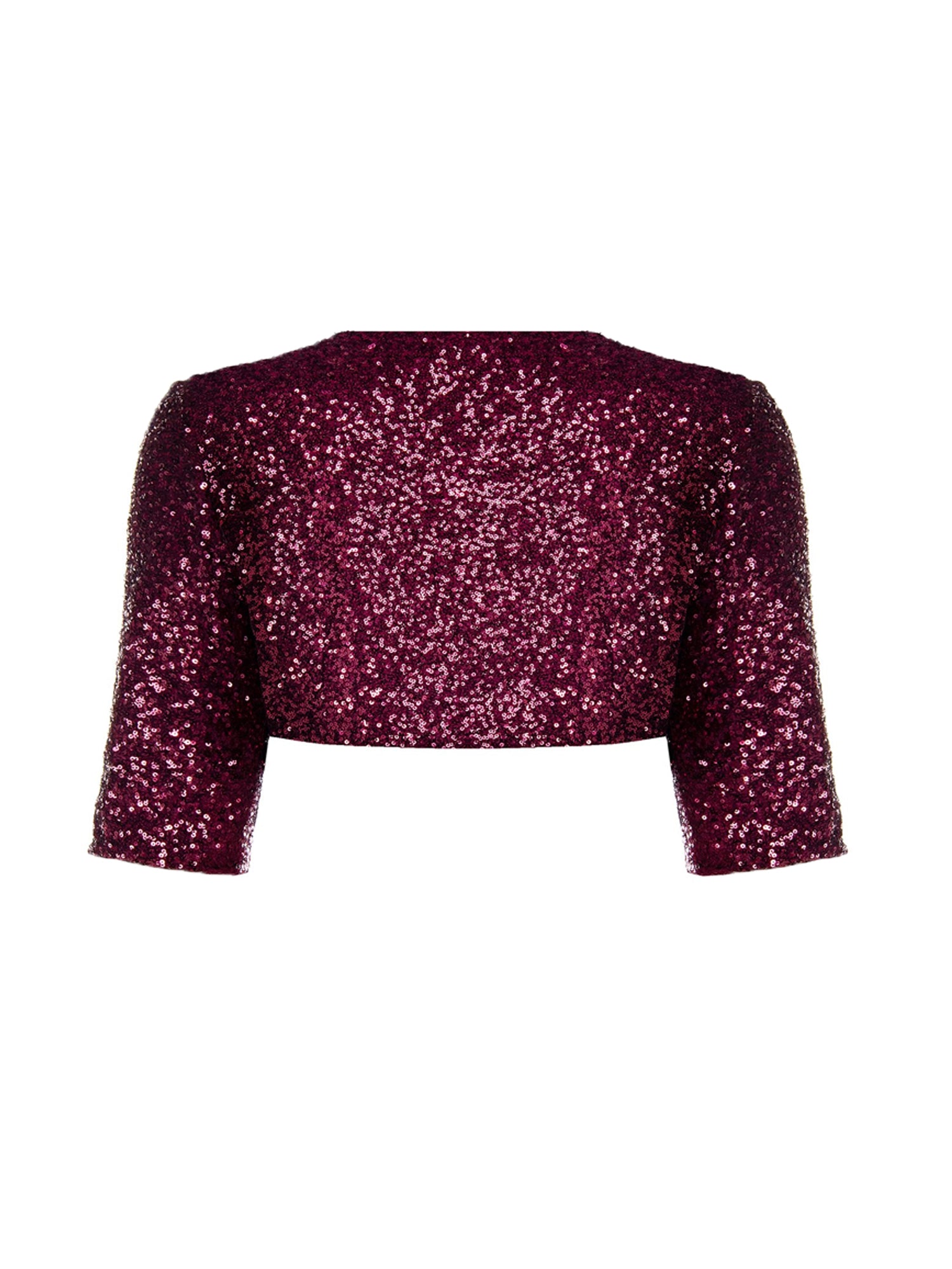 RINASCIMENTO CURVY COPRISPALLE IN PAILLETTES BORDEAUX ROSSO