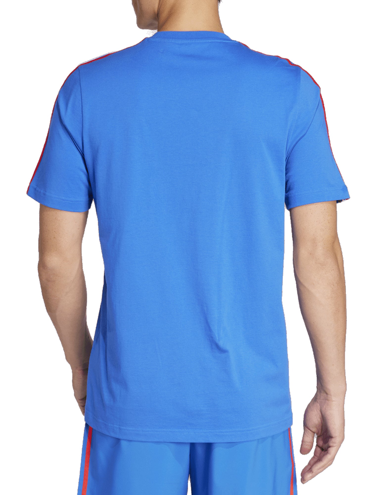 ADIDAS T-SHIRT ITALIA DNA 3-STRIPES AZZURRO