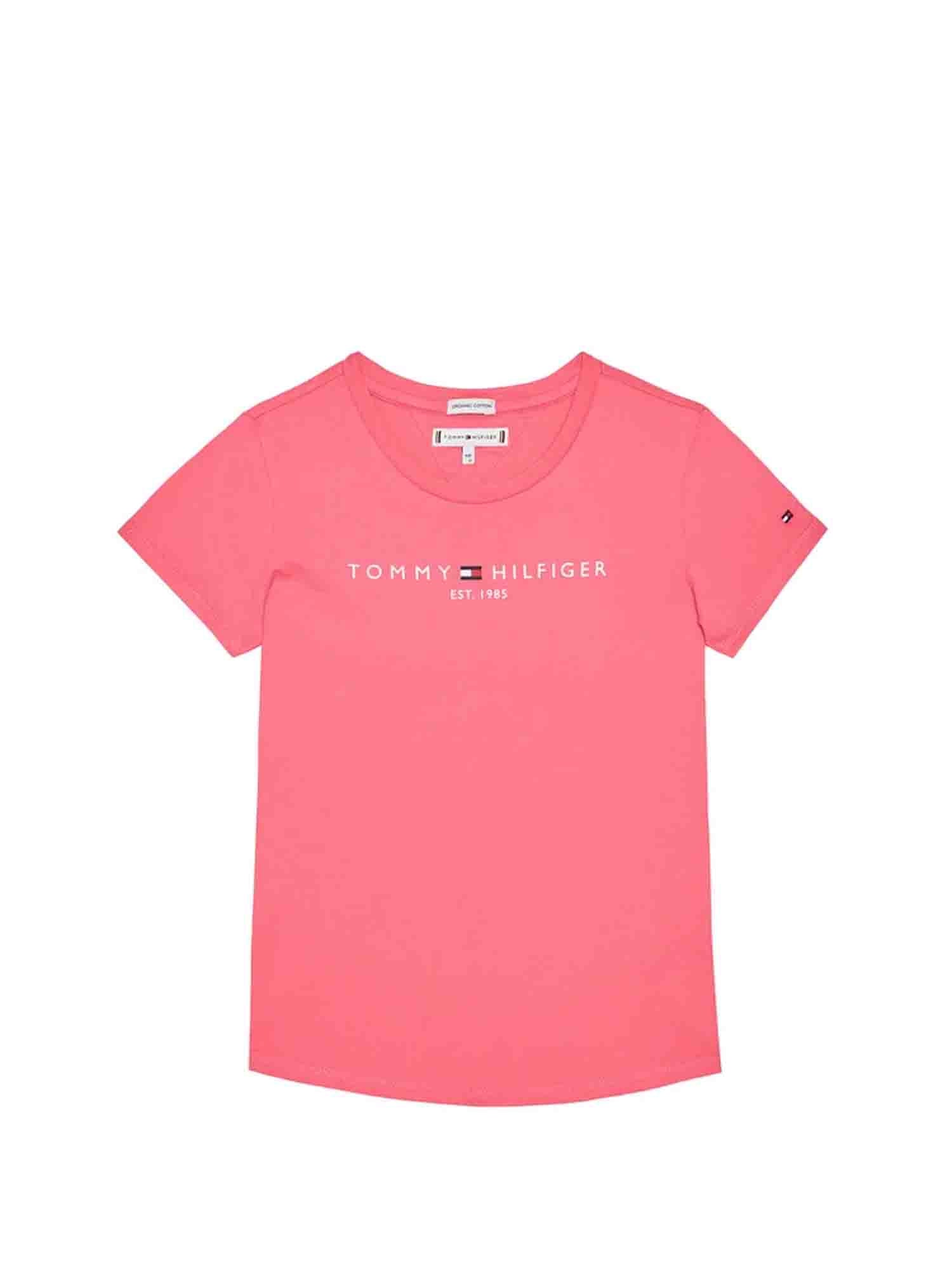 TOMMY HILFIGER T-SHIRT ESSENTIAL DA RAGAZZA ROSA