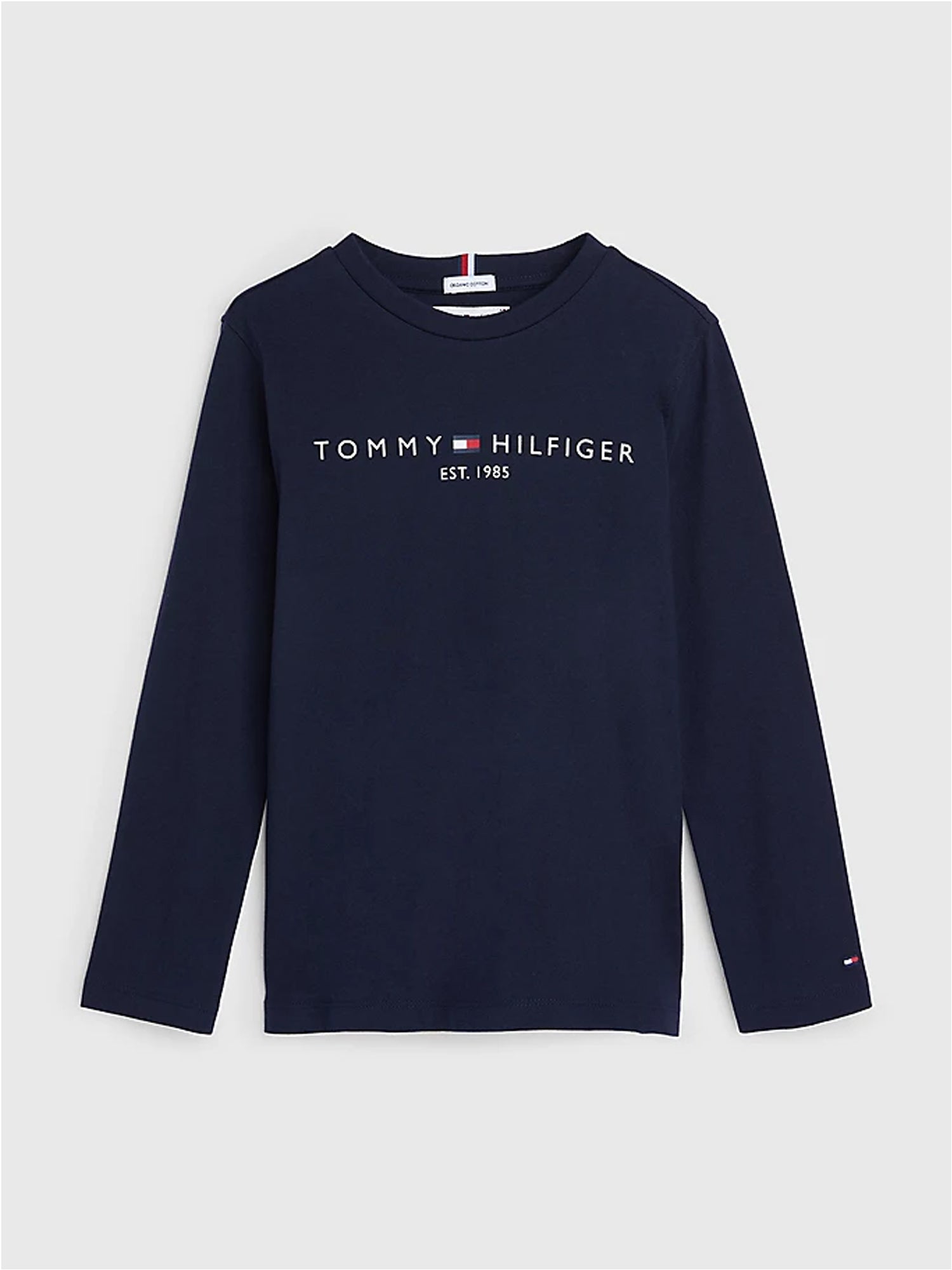 TOMMY HILFIGER KIDS T-SHIRT MANICA LUNGA BLU SCURO