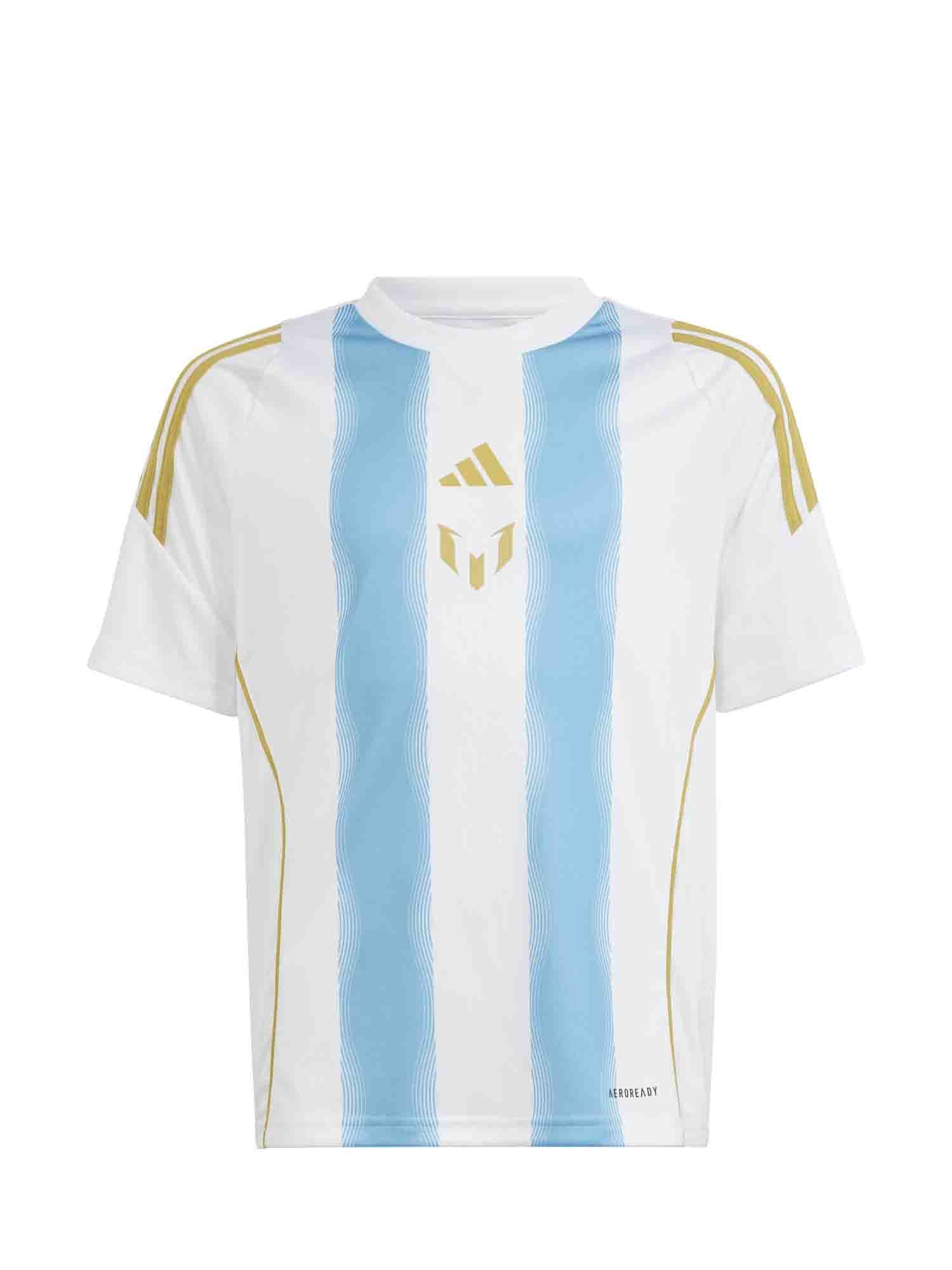 ADIDAS MAGLIA JUNIOR DA ALLENAMENTO PITCH 2 STREET MESSI BIANCO-AZZURRO