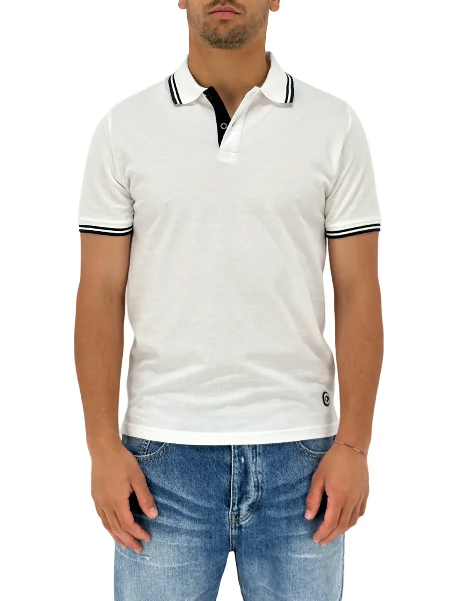 MARKUP POLO MANICHE CORTE BIANCO