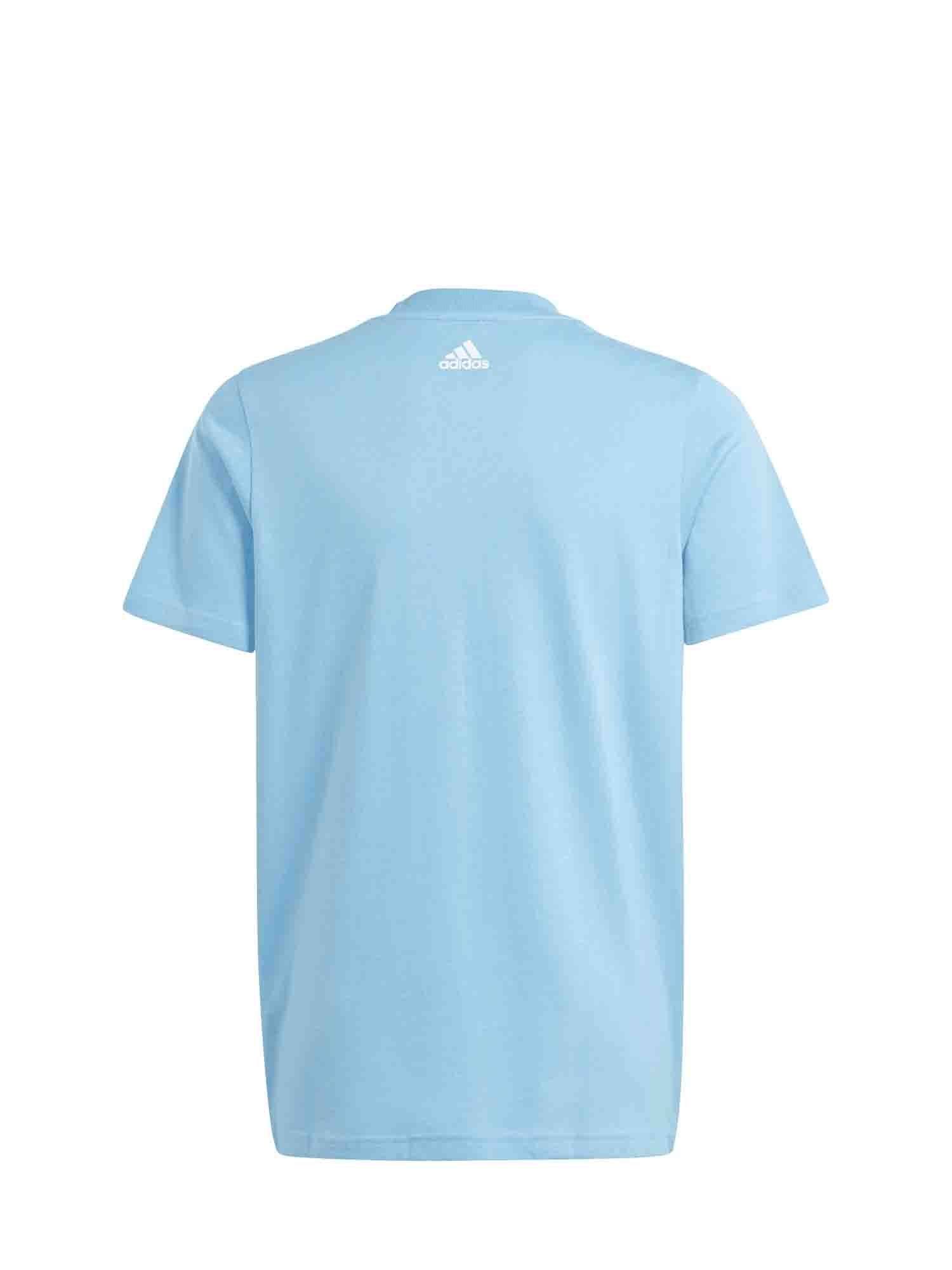 ADIDAS ESSENTIALS T-SHIRT JUNIOR 2 COLORI AZZURRO