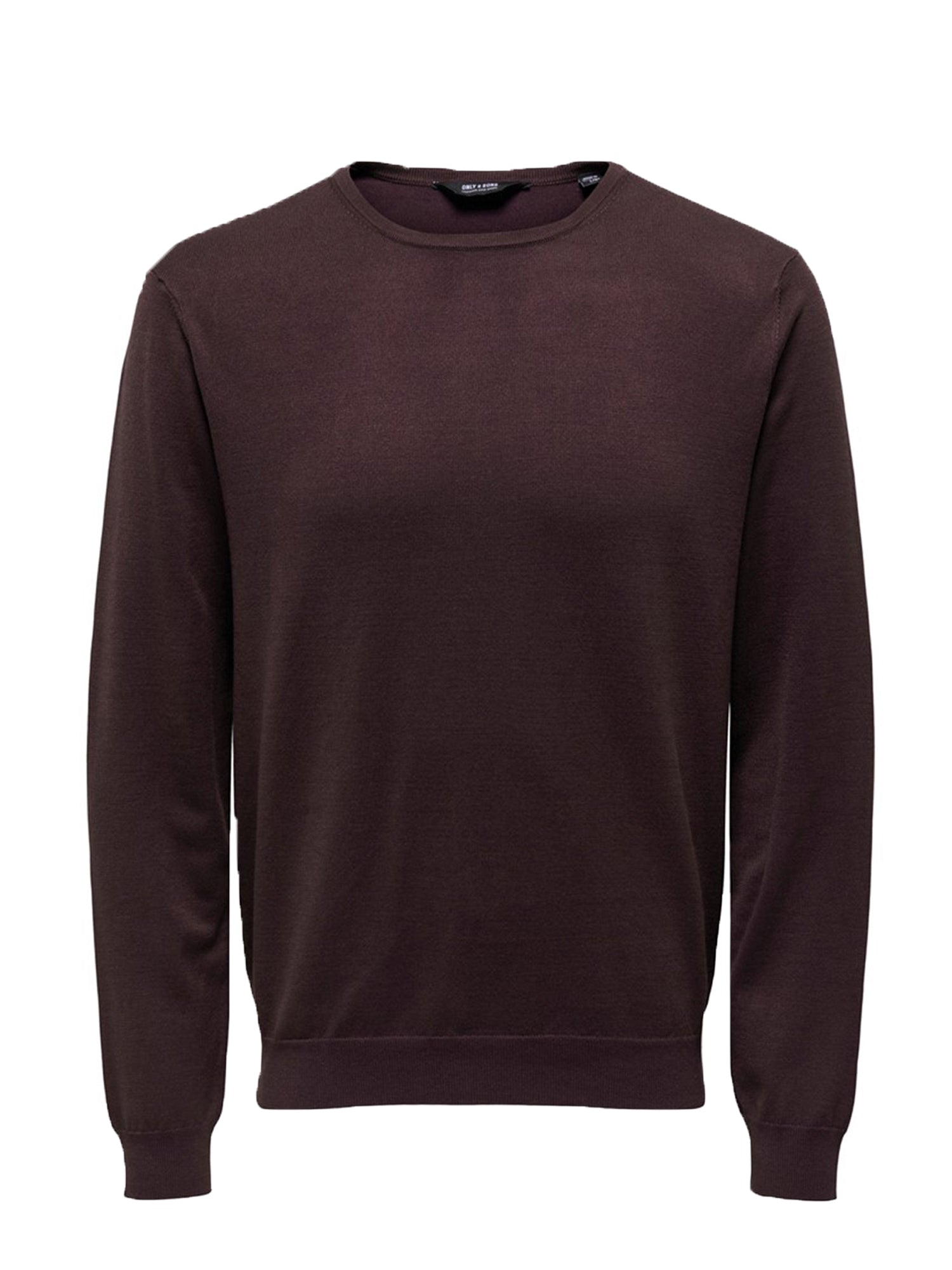 ONLY&SONS PULLOVER WYLER GIROCOLLO MARRONE SCURO