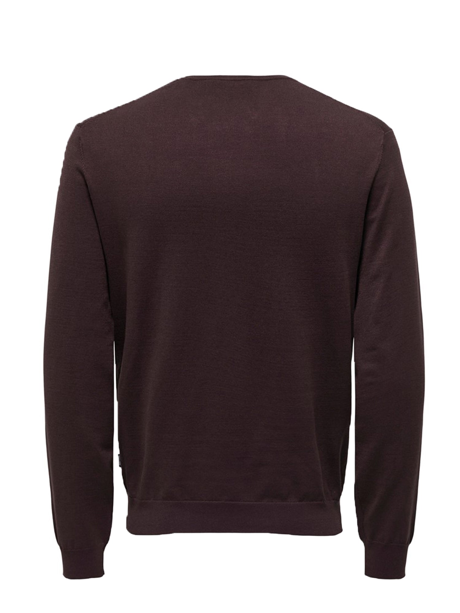 ONLY&SONS PULLOVER WYLER GIROCOLLO MARRONE SCURO