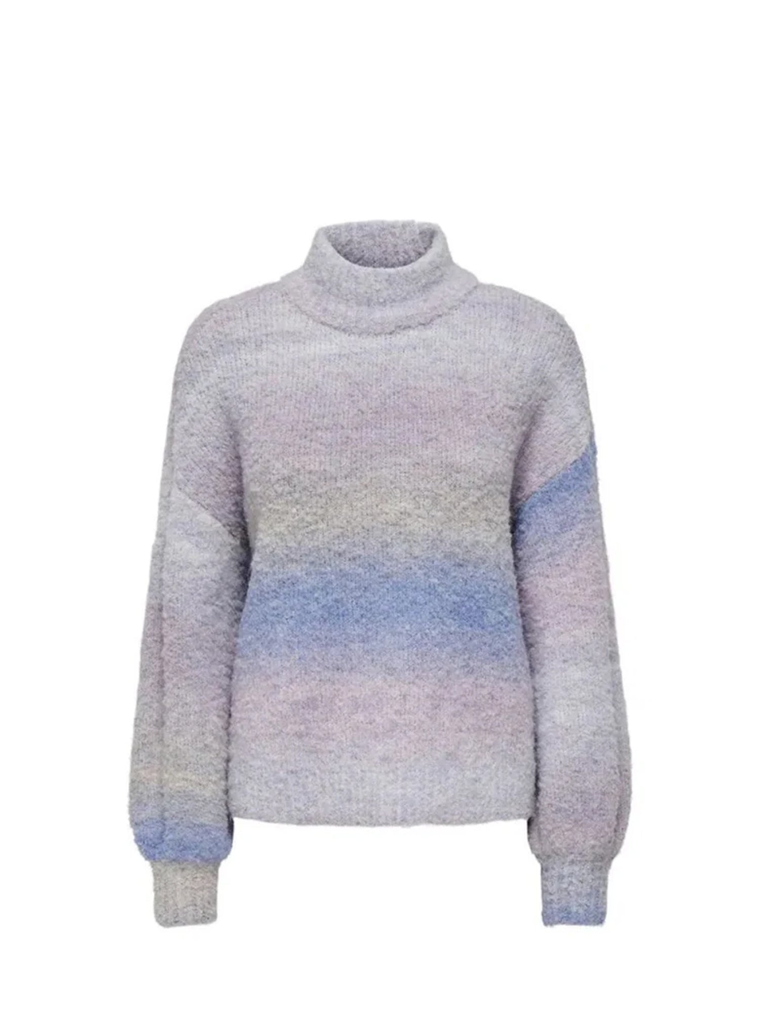 ONLY MAGLIONE A COLLO ALTO SFUMATO BLU