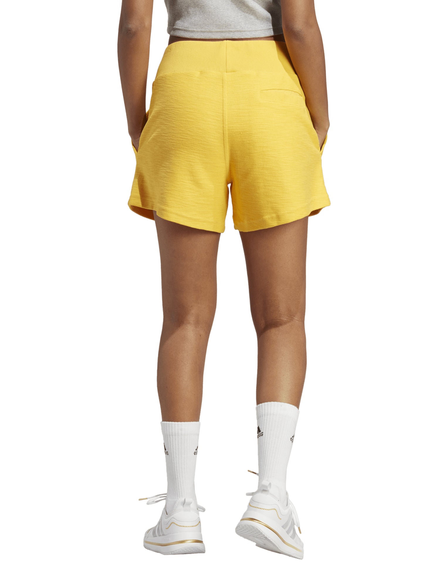 ADIDAS SHORTS LOUNGE TERRY LOOP GIALLO