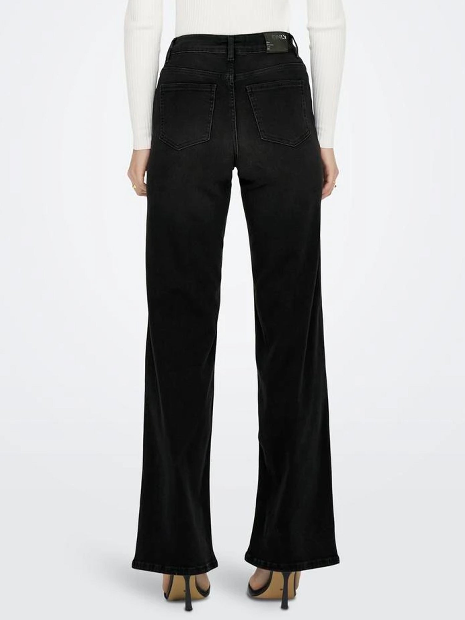 ONLY JEANS MADISON BLUSH HW WIDE IN DENIM NERO