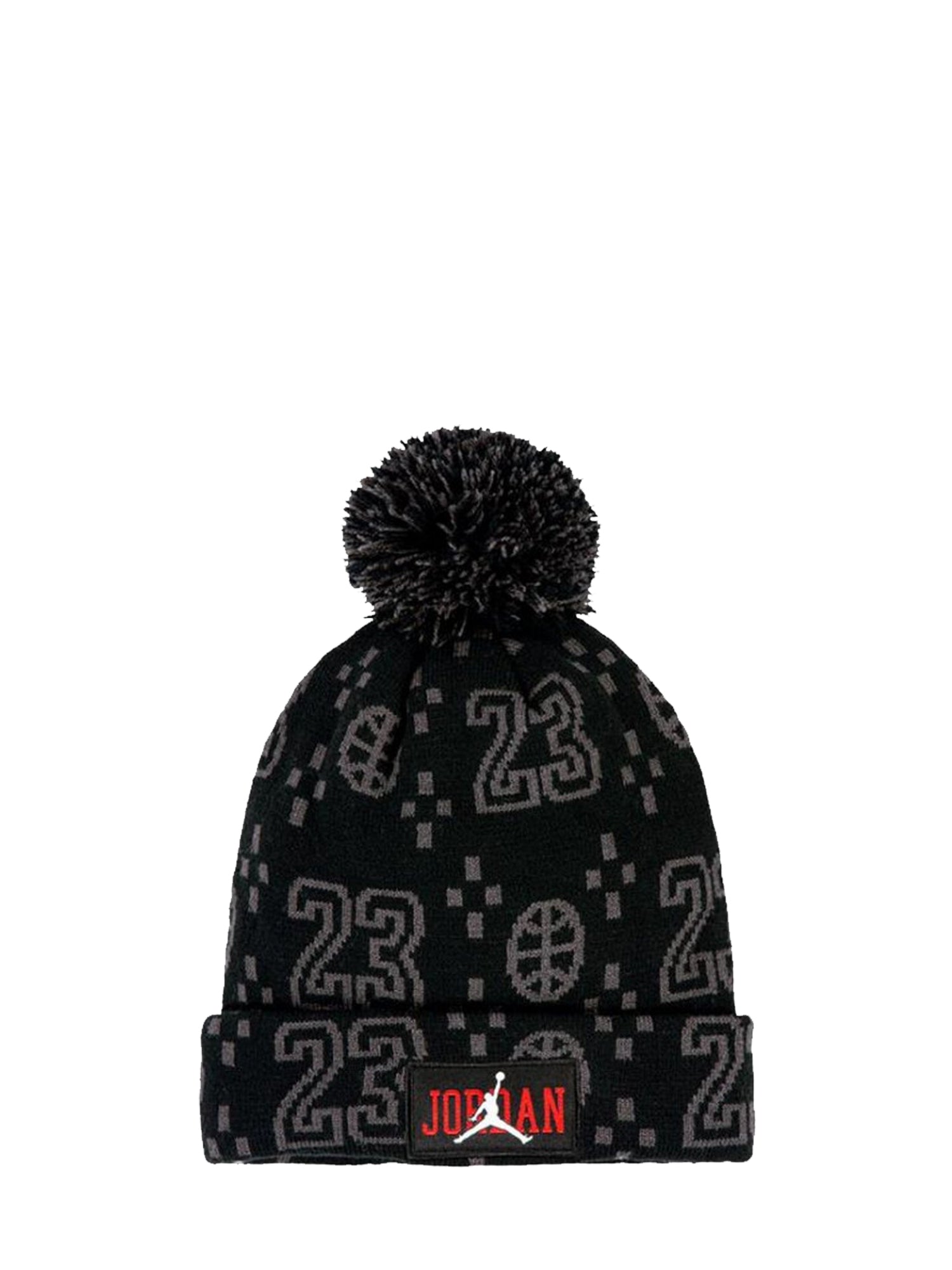 JORDAN CAPPELLO CUFFED POM BEANIE JR NERO