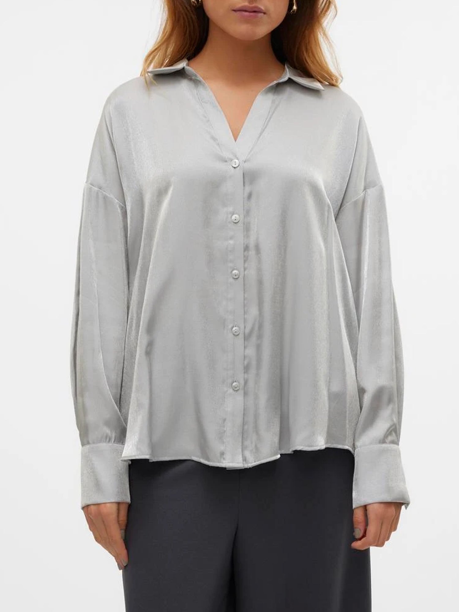 VERO MODA QUEENY CAMICIA SILVER