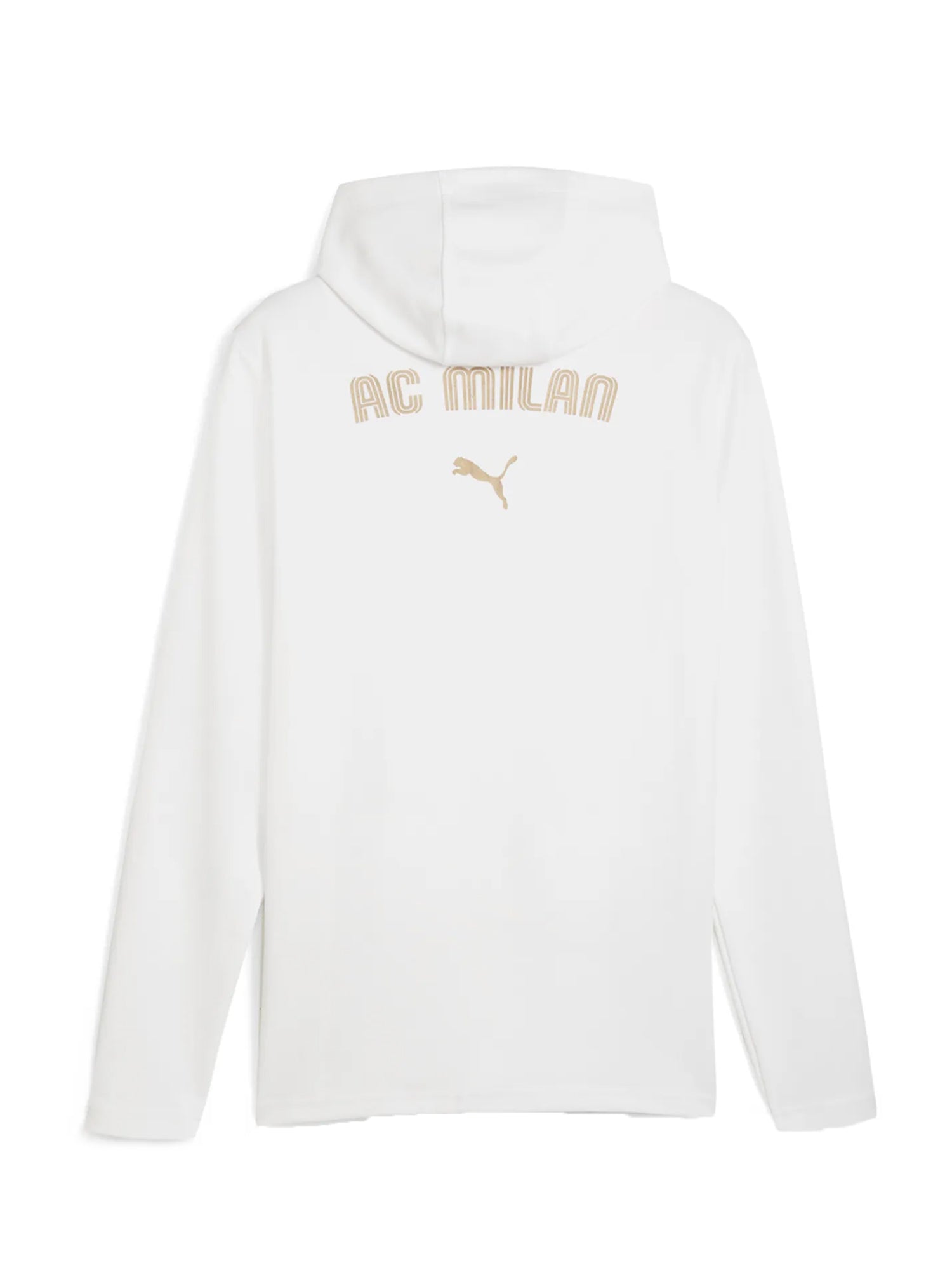 PUMA FELPA CON CAPPUCCIO E ZIP INTEGRALE AC MILAN 24/25 BIANCO