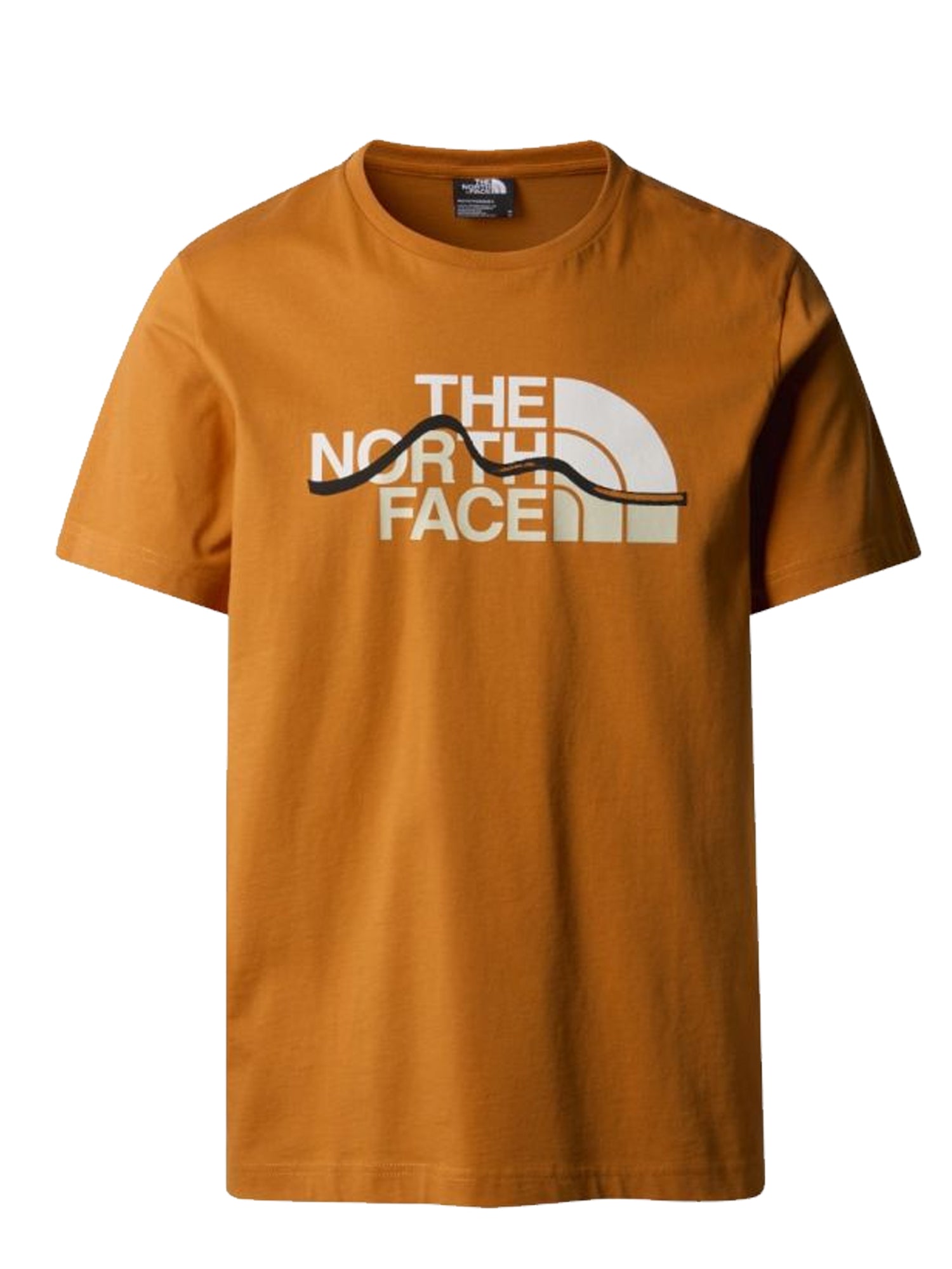 THE NORTH FACE T-SHIRT MOUNTAIN LINE ARANCIO