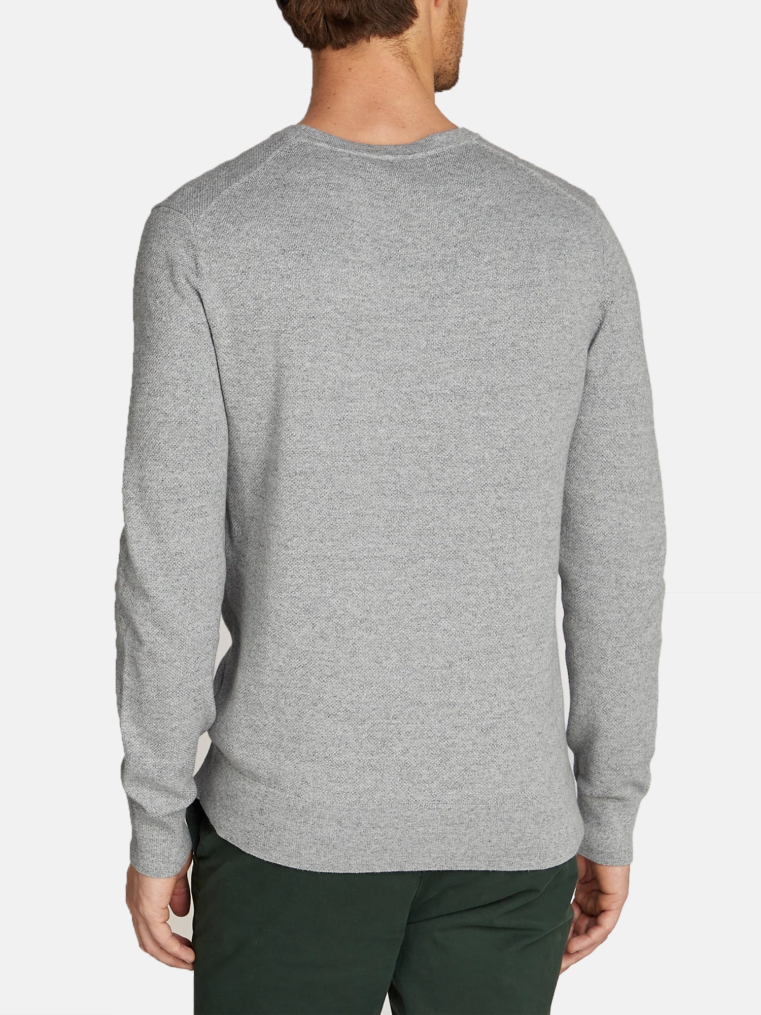 CALVIN KLEIN MAGLIA IN PIQUE' GRIGIO