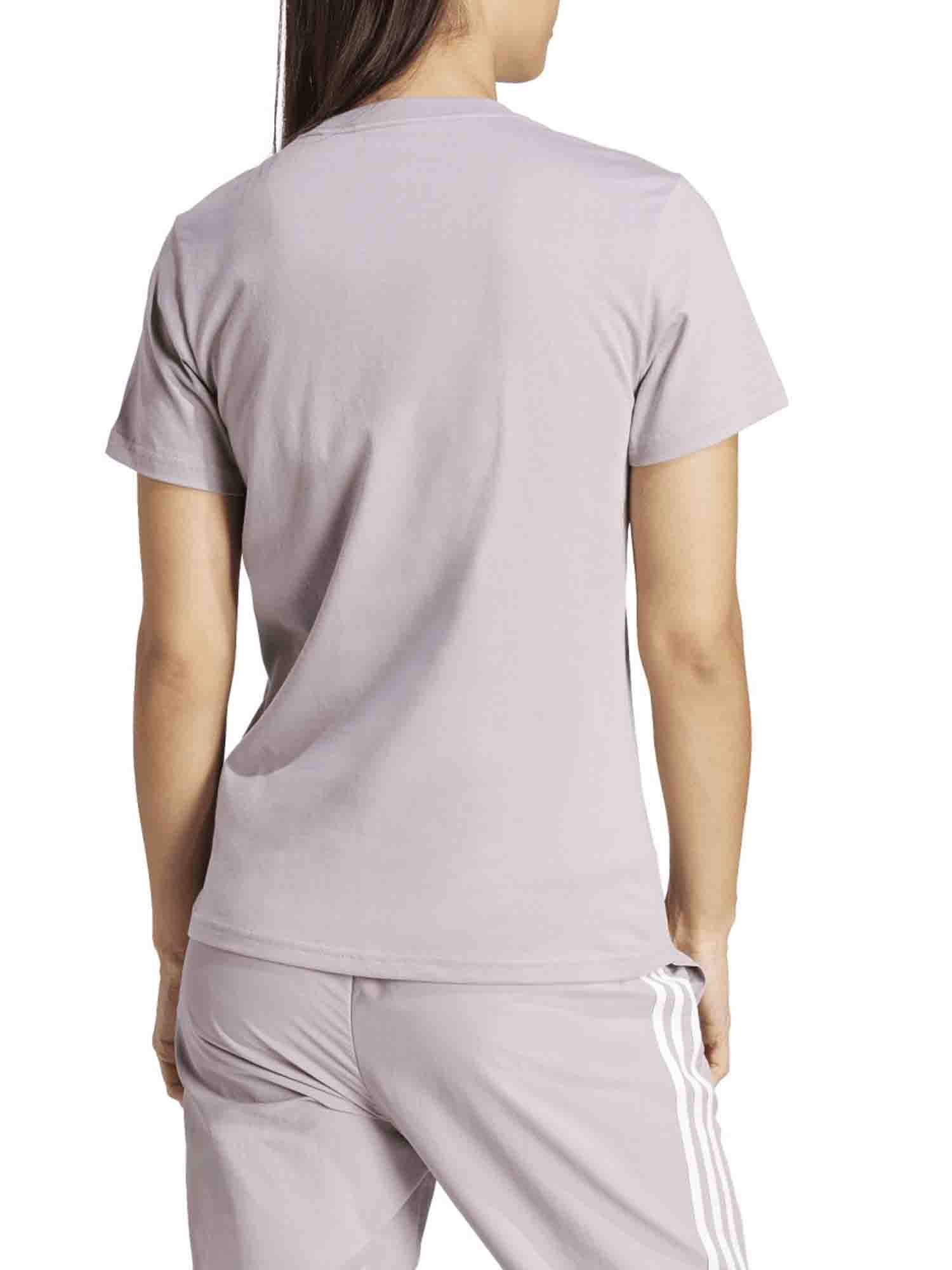 ADIDAS ESSENTIALS T-SHIRT CON LOGO VIOLA