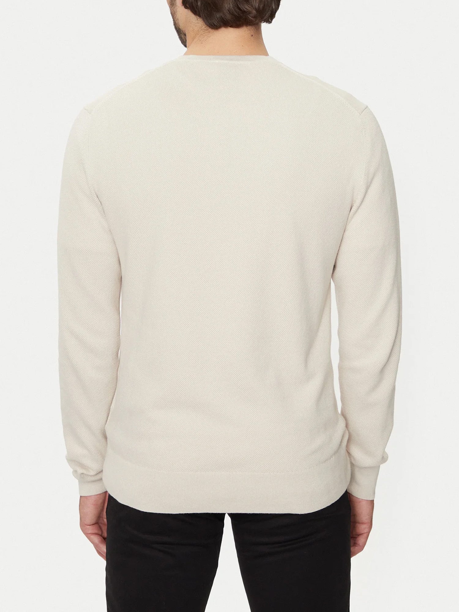 CALVIN KLEIN MAGLIA IN PIQUE' BEIGE