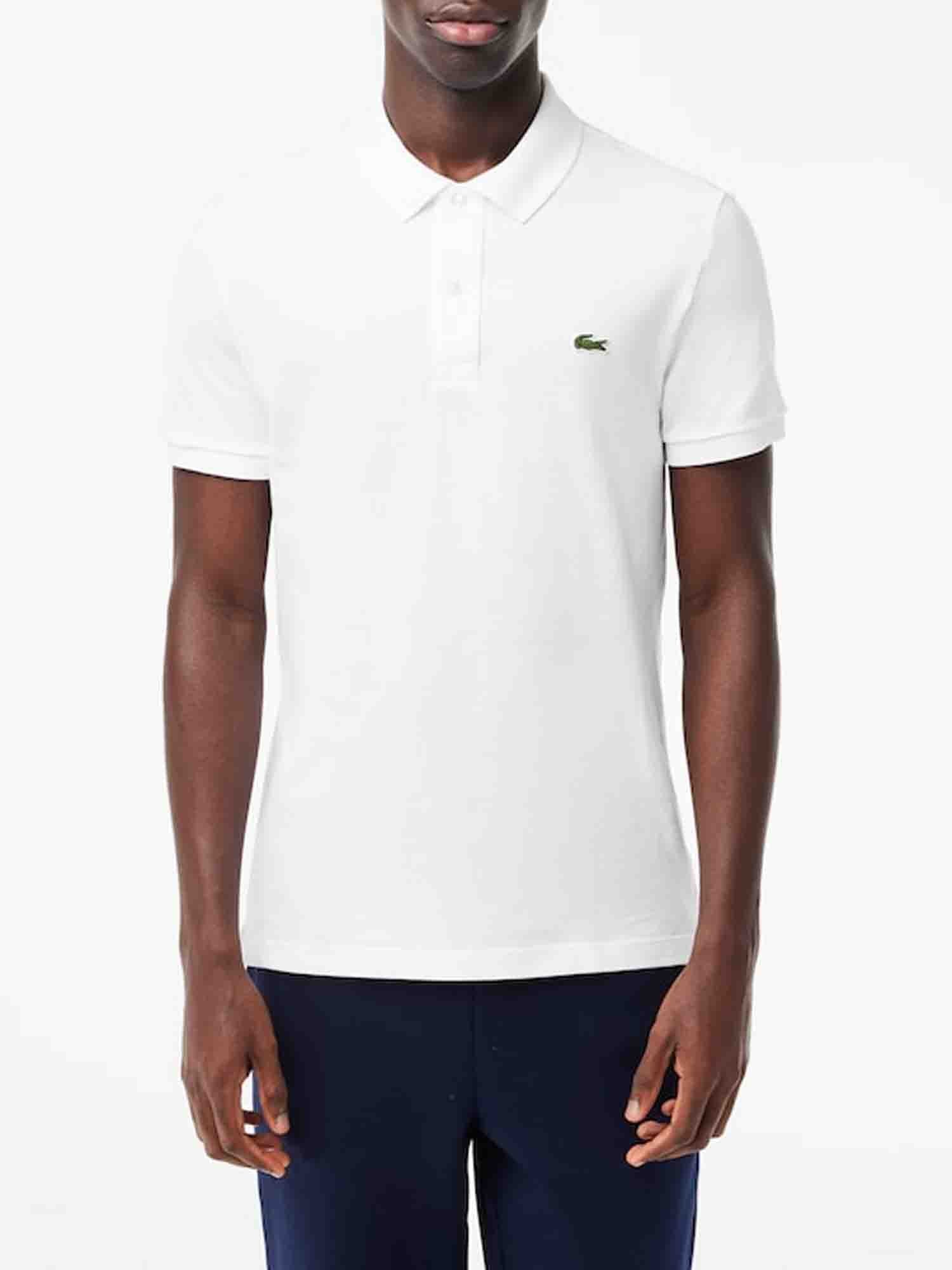 LACOSTE POLO SLIM FIT BIANCO