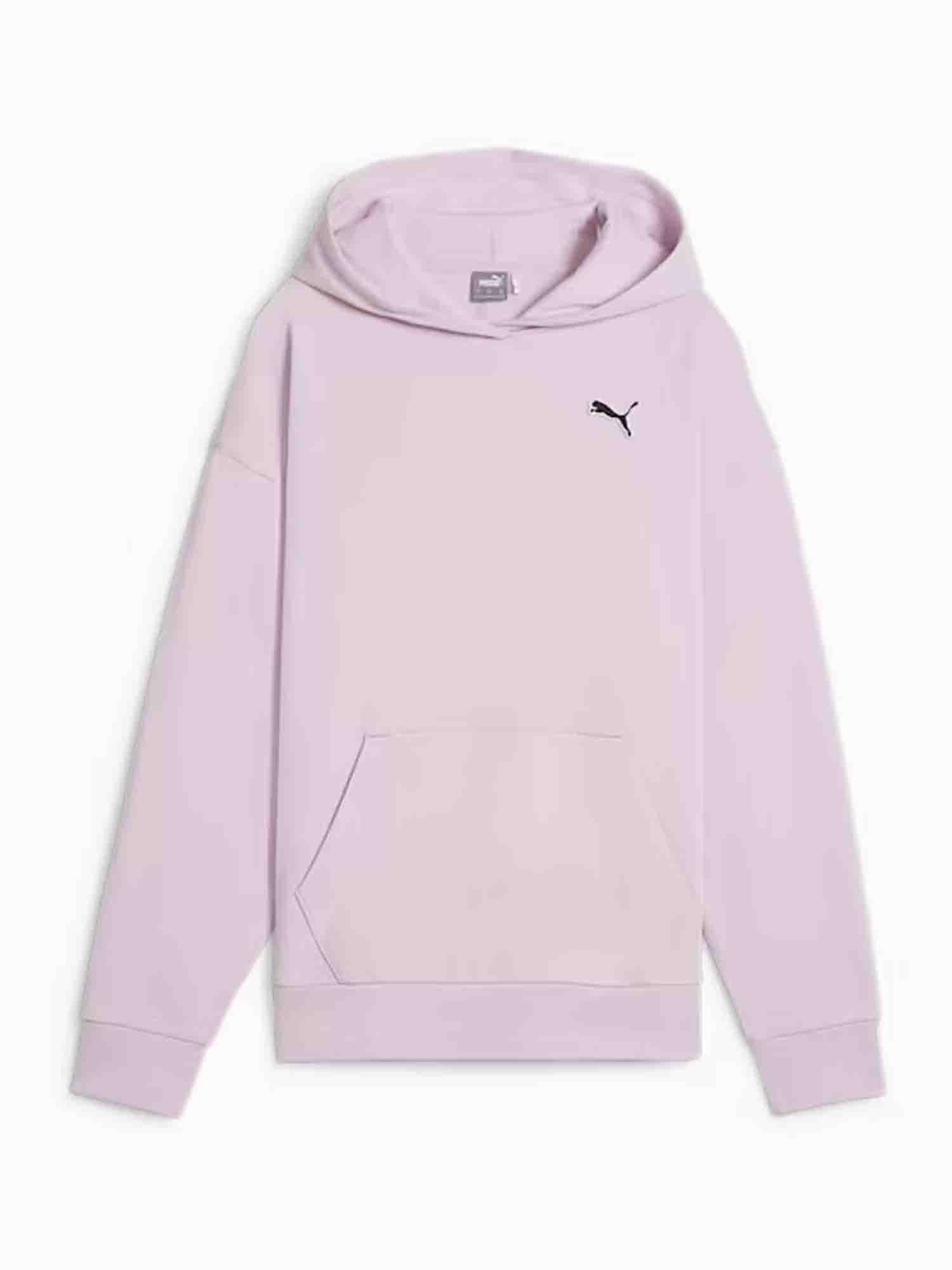 PUMA BETTER ESSENTIALS FELPA CON CAPPUCCIO VIOLA