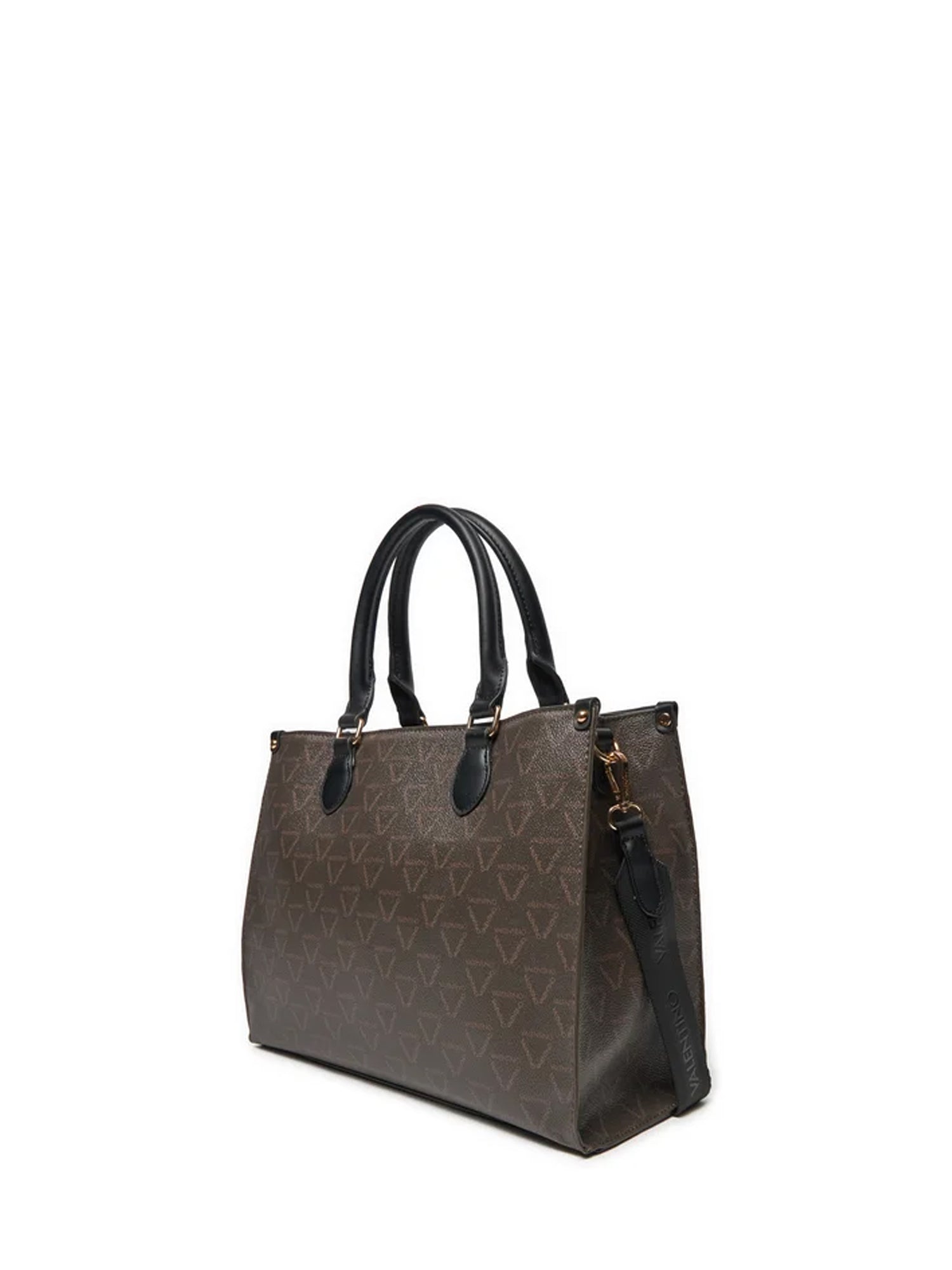 MARIO VALENTINO LADY RE BORSA SHOPPING CON TRACOLLA MORO-NERO