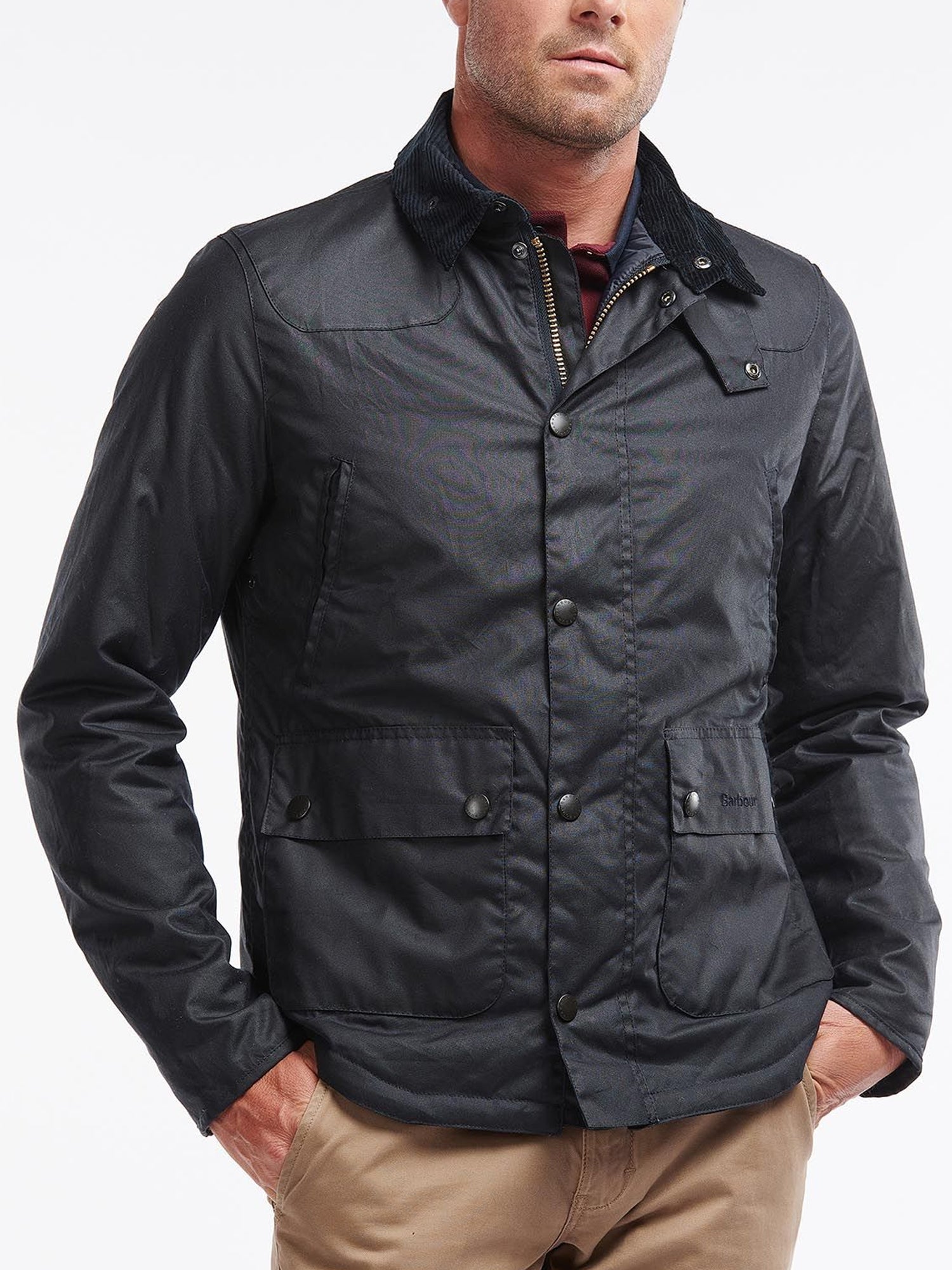 BARBOUR REELIN GIACCA CERATA NAVY