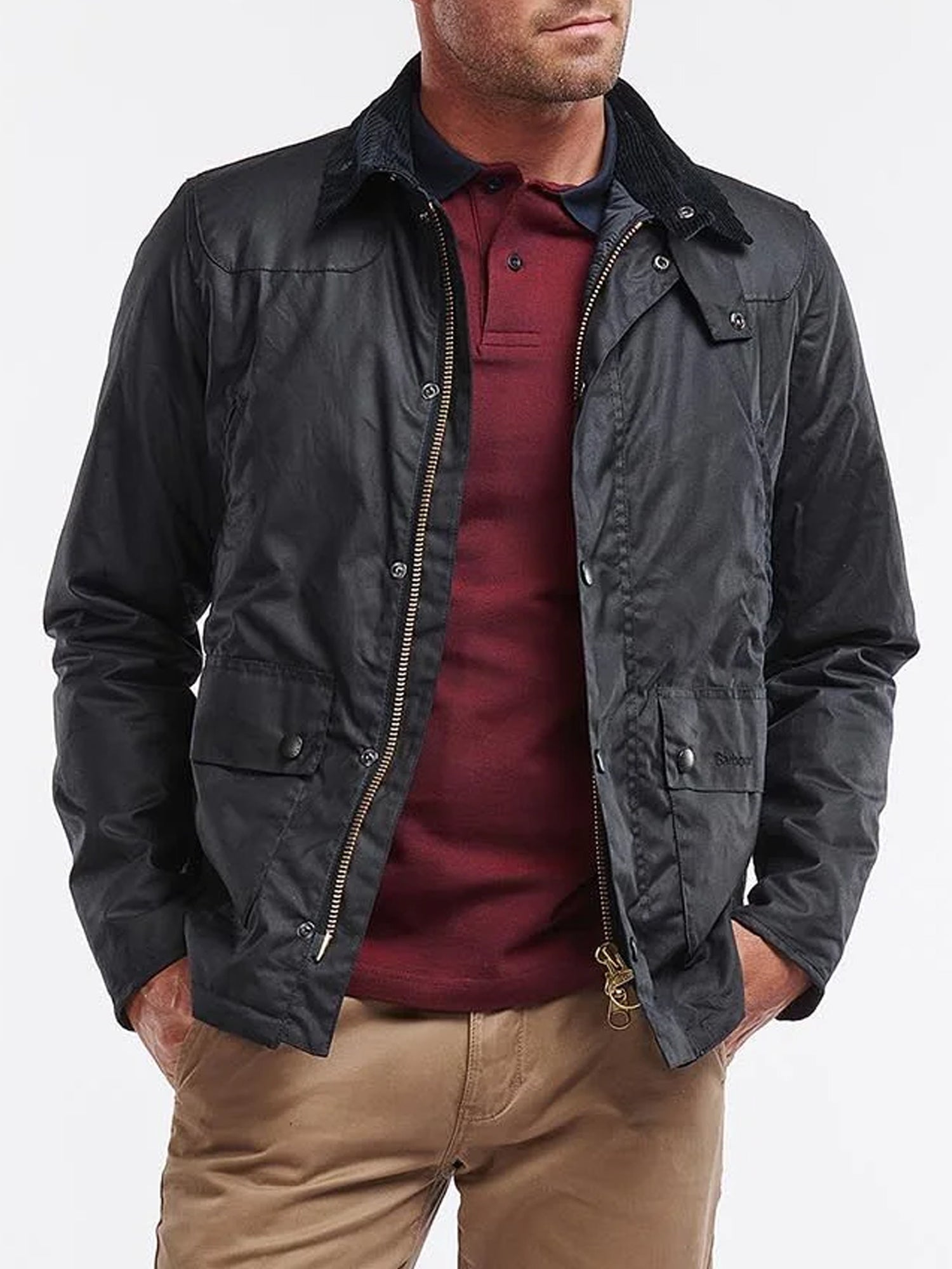 BARBOUR REELIN GIACCA CERATA NAVY