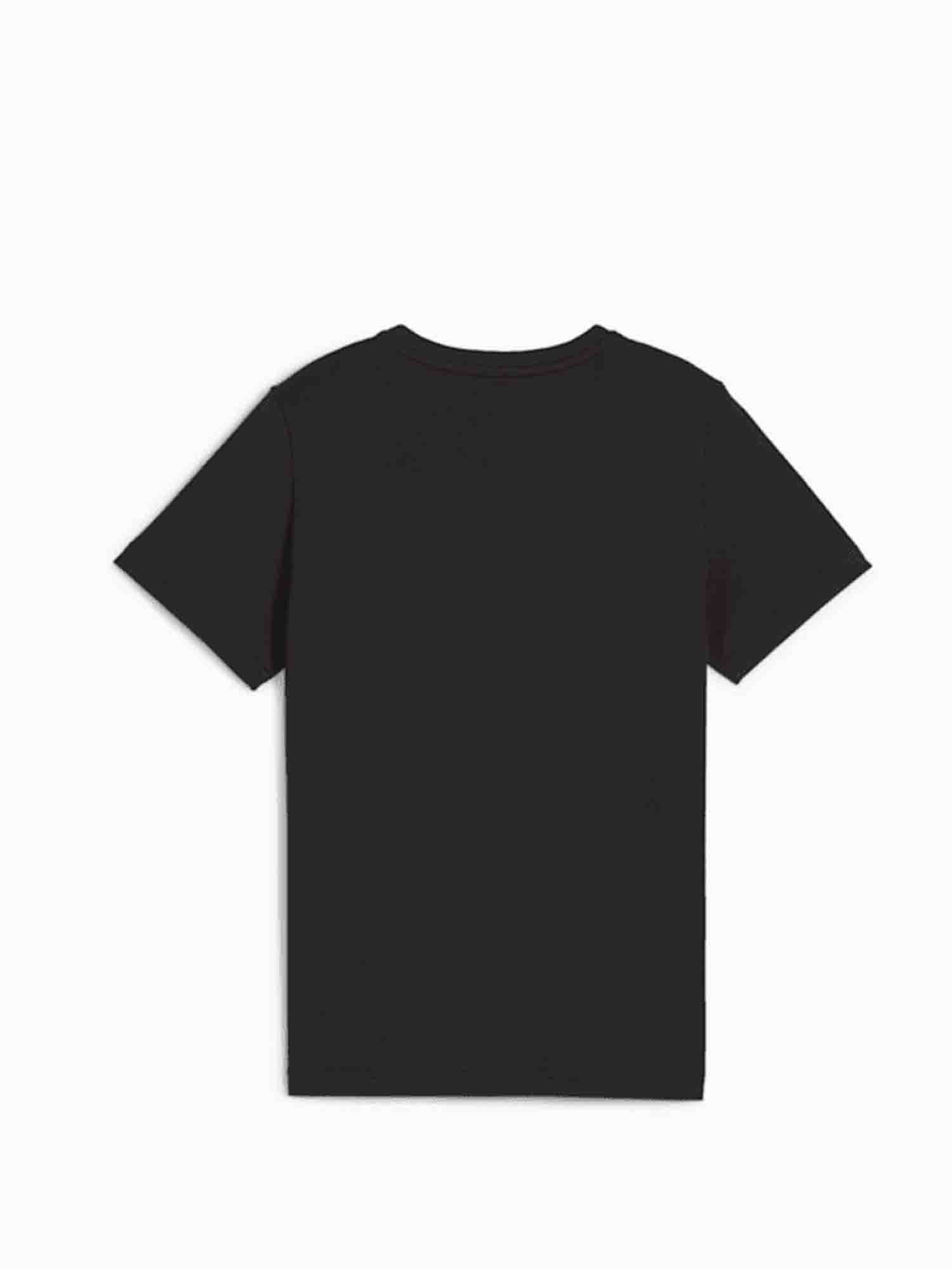 PUMA GRAPHICS WORDING T-SHIRT RAGAZZO NERO-ROSSO