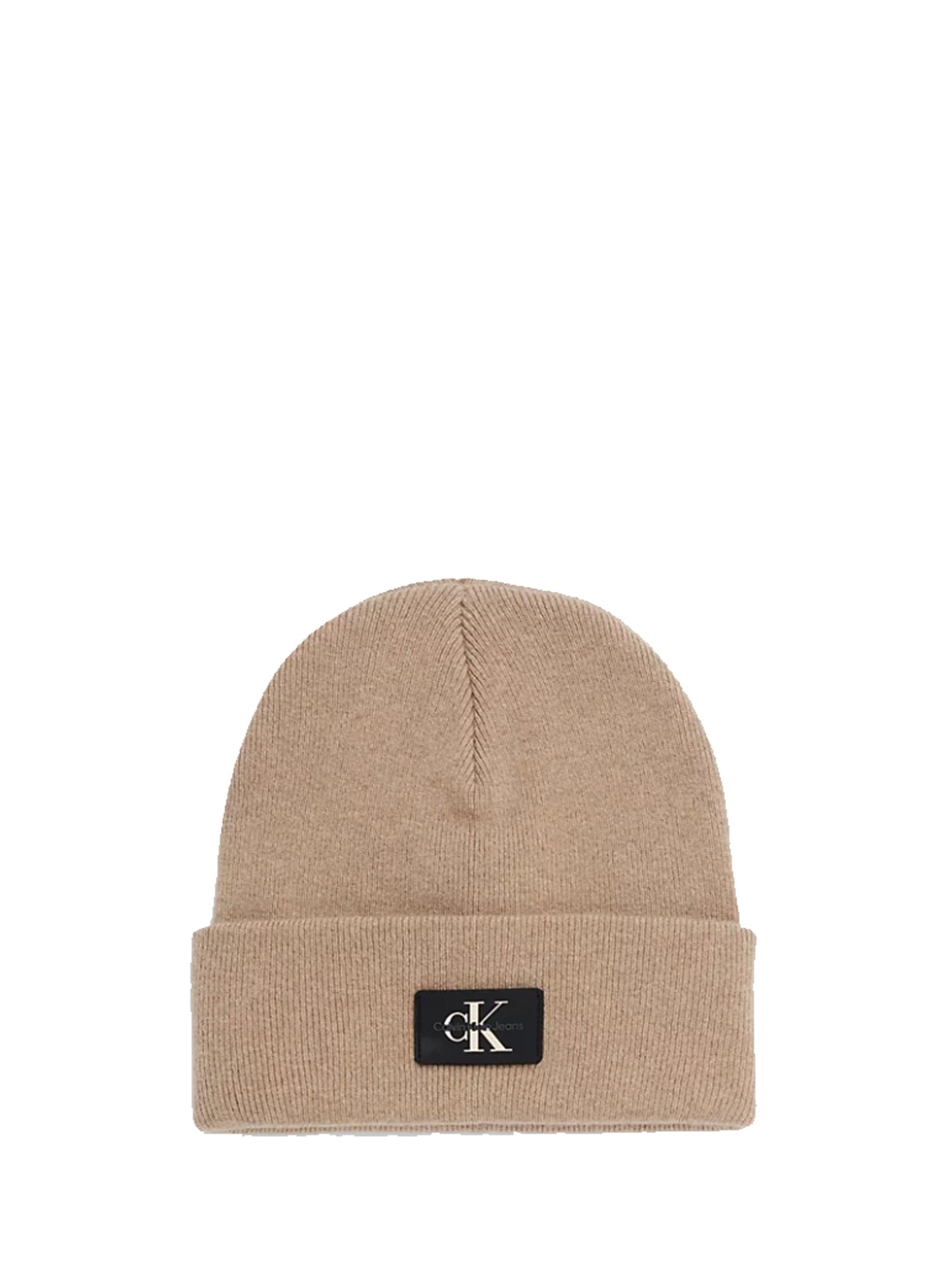 CALVIN KLEIN ACCESSORIES CAPPELLINO MISTO LANA BEIGE SCURO