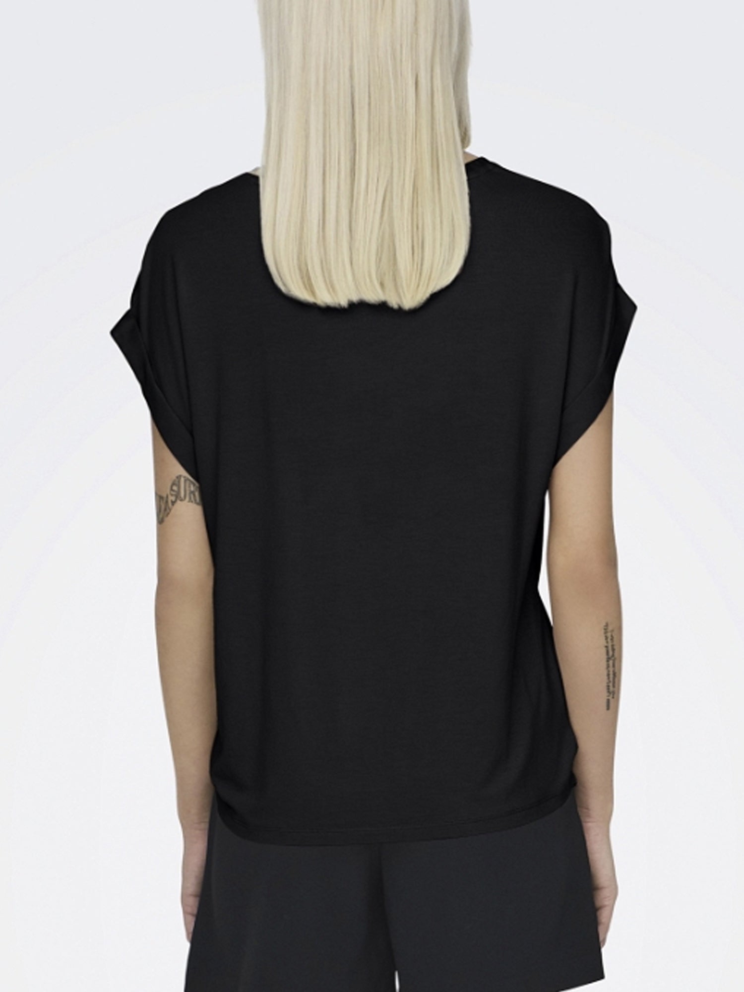 ONLY T-SHIRT LIEKE IN SATIN NERO