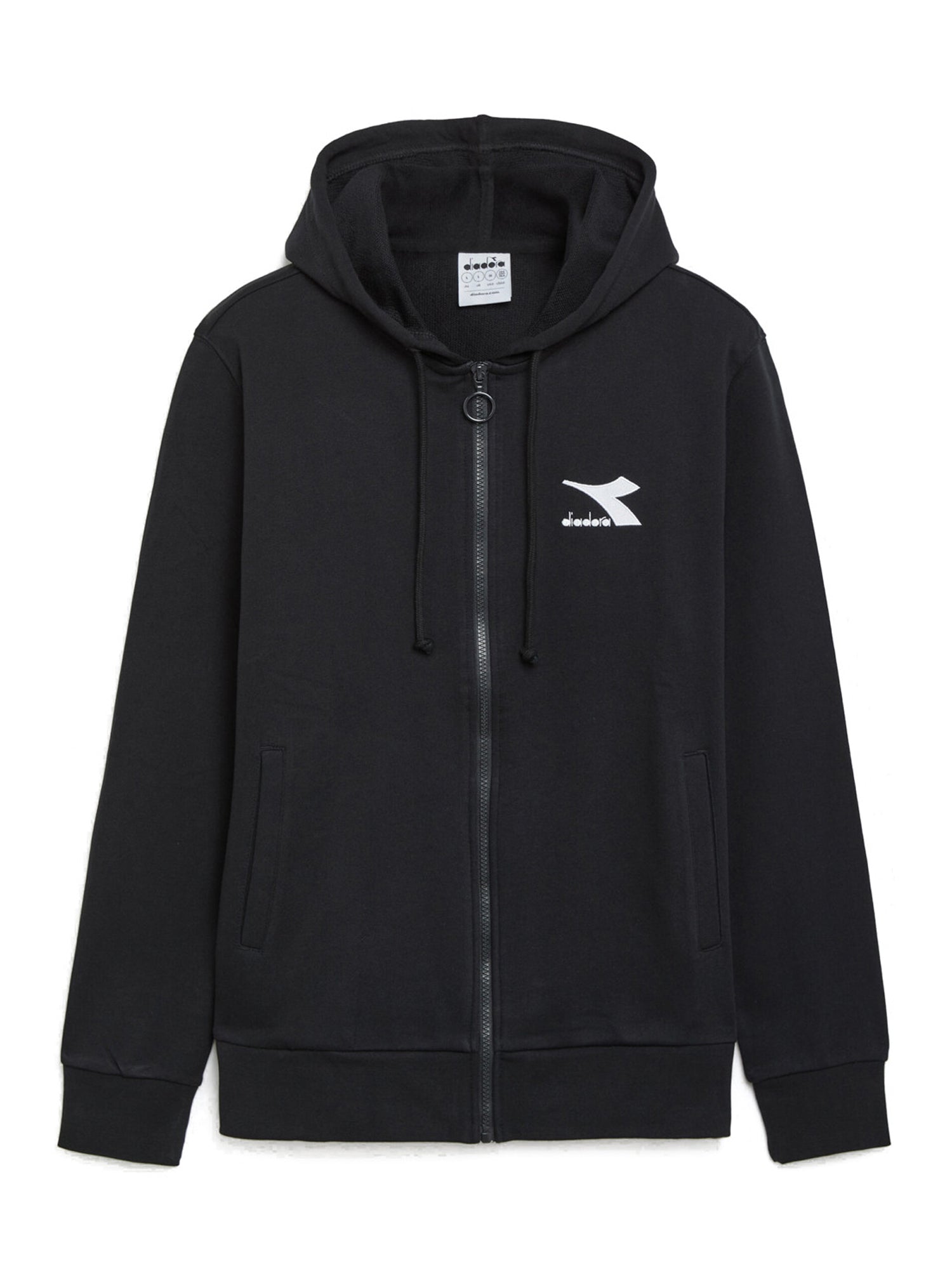 DIADORA FELPA FULL ZIP HOODIE FZ CORE NERO