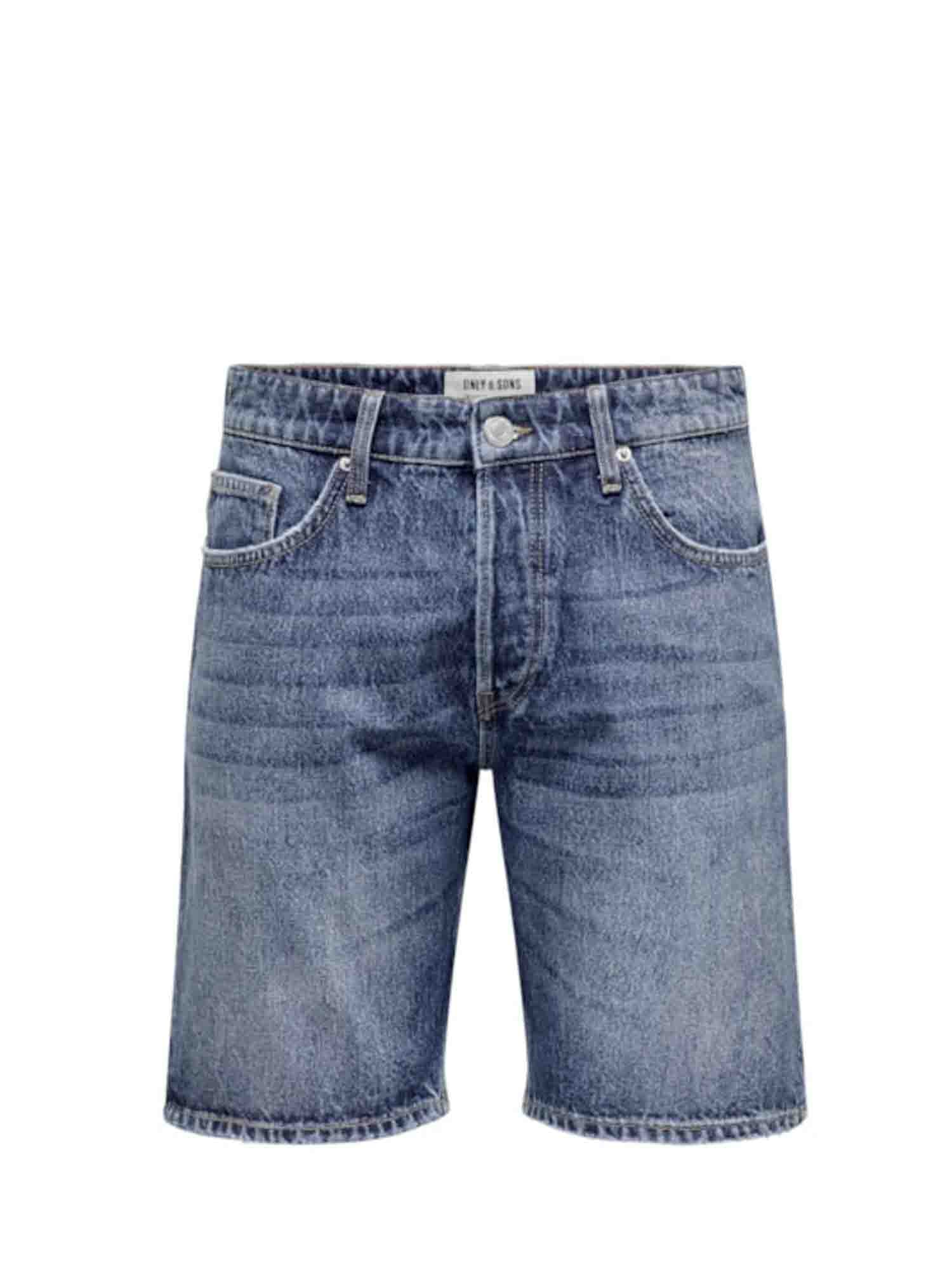 ONLY&SONS EDGE DENIM SHORT MEDIUM BLU