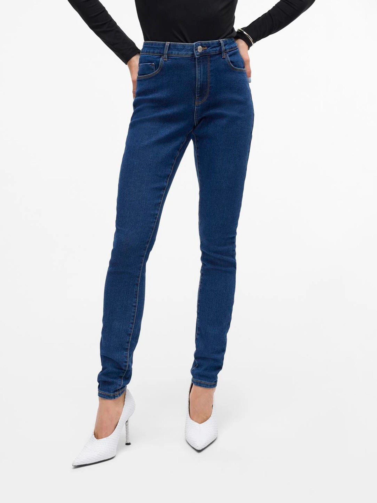 VERO MODA JEANS SKINNY FIT ELLY IN DENIM BLU SCURO