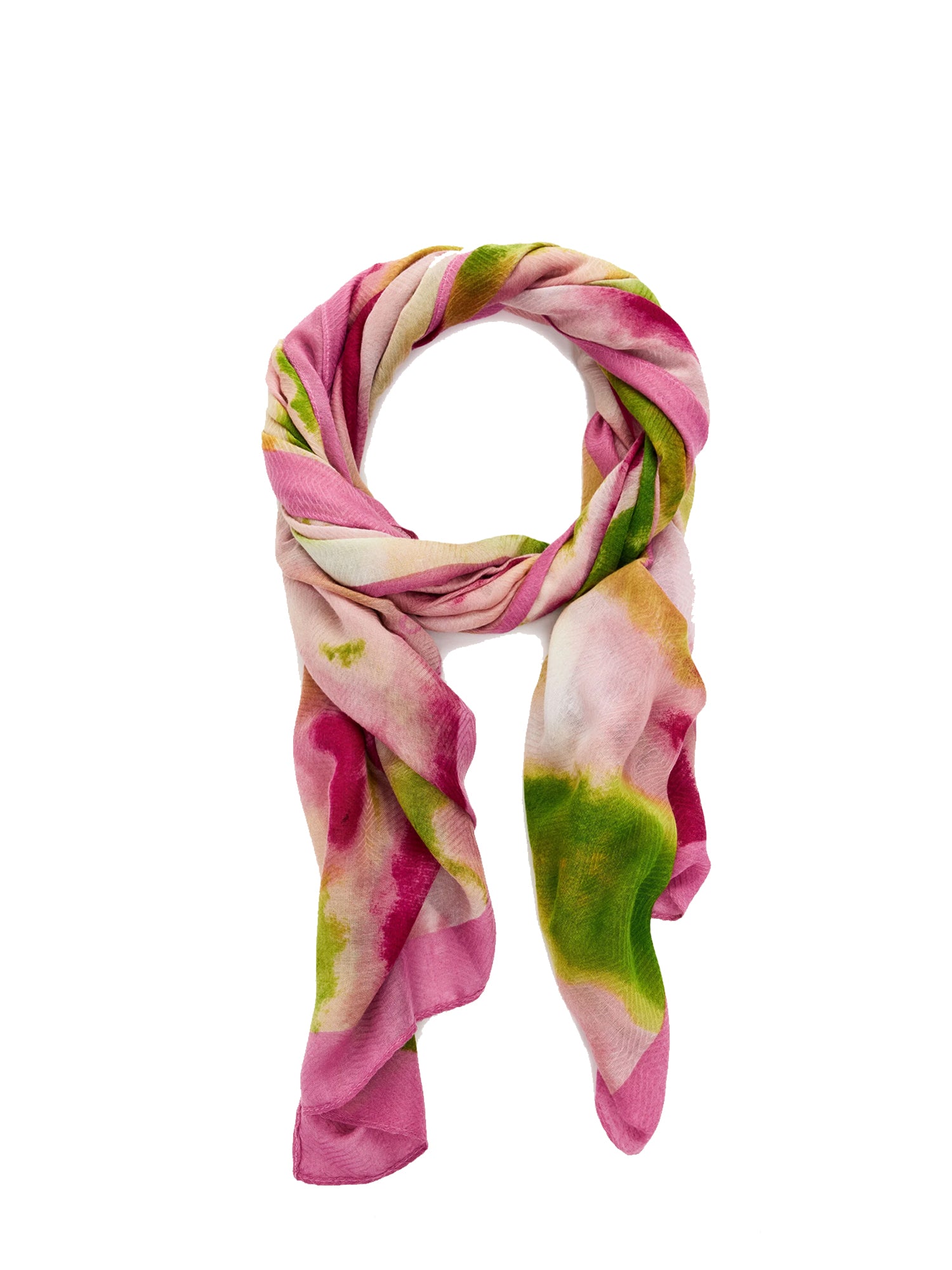 DESIGUAL FOULARD RETTANGOLARE ACQUERELLO ROSA