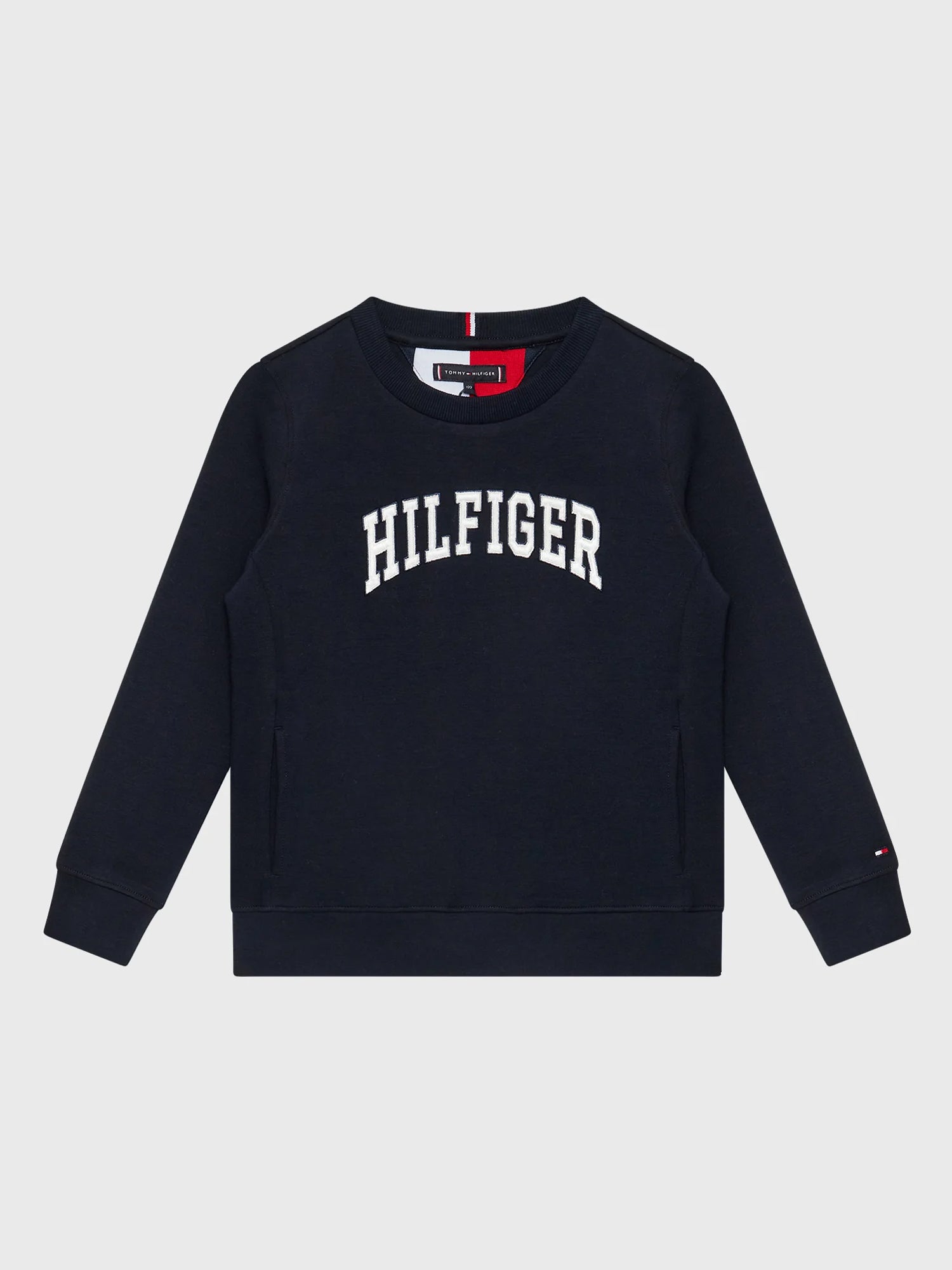 TOMMY HILFIGER FELPA GIROCOLLO BLU SCURO