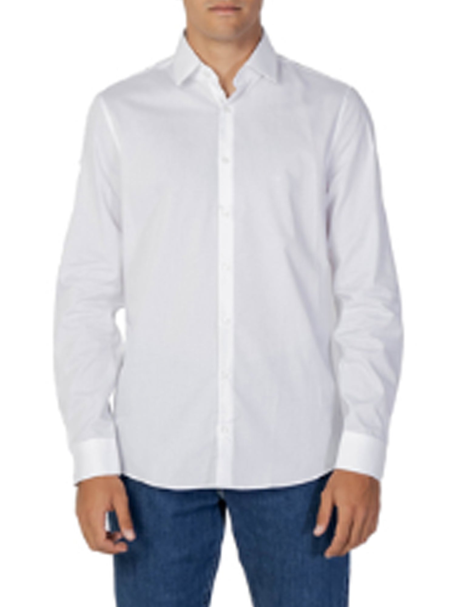 CALVIN KLEIN CAMICIA SLIM BIANCO