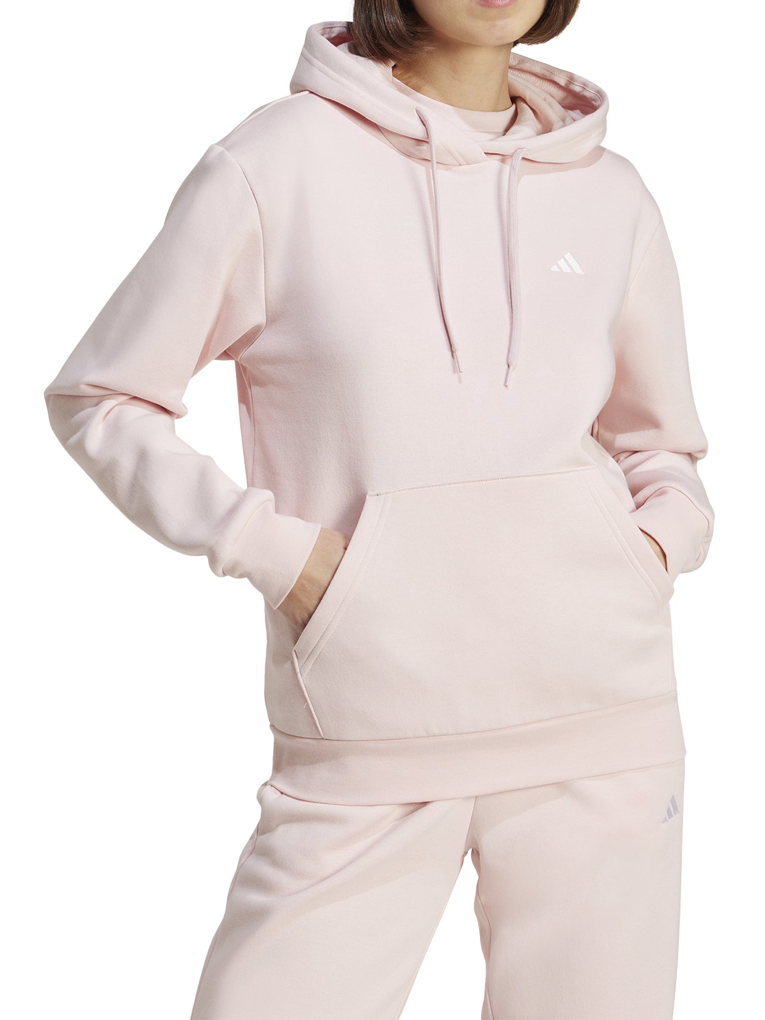 ADIDAS ESSENTIALS FELPA DONNA SMALL LOGO ROSA