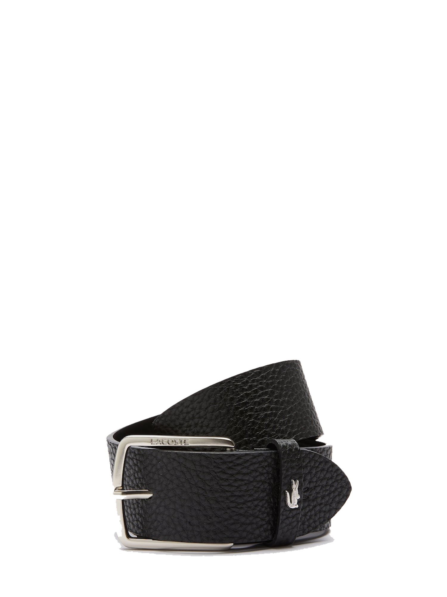 LACOSTE CINTURA IN PELLE NERO