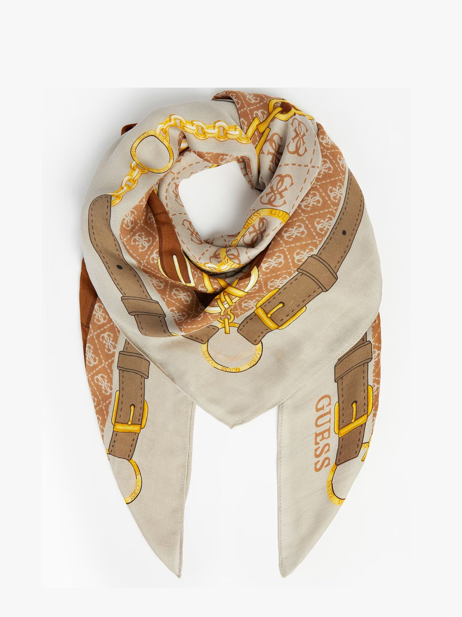 GUESS JEANS ACCESSORIES FOULARD GINEVRA BEIGE