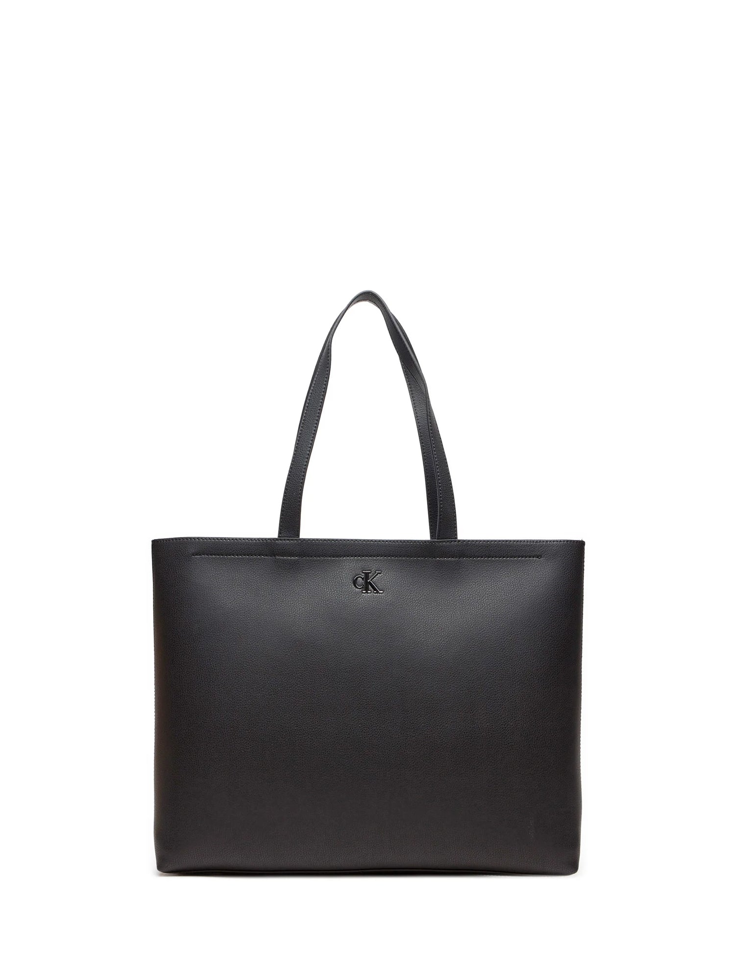 CALVIN KLEIN SLIM TOTE 34 BORSA A MANO NERO